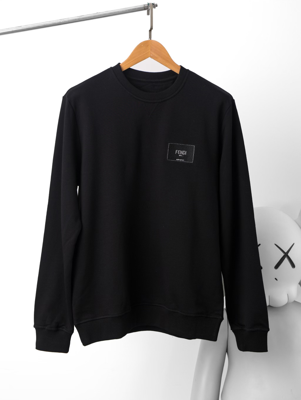 Item ID 8079 Fend1- Fendi -2022ss- Classic crew neck sweatshirt - Fleece design - C