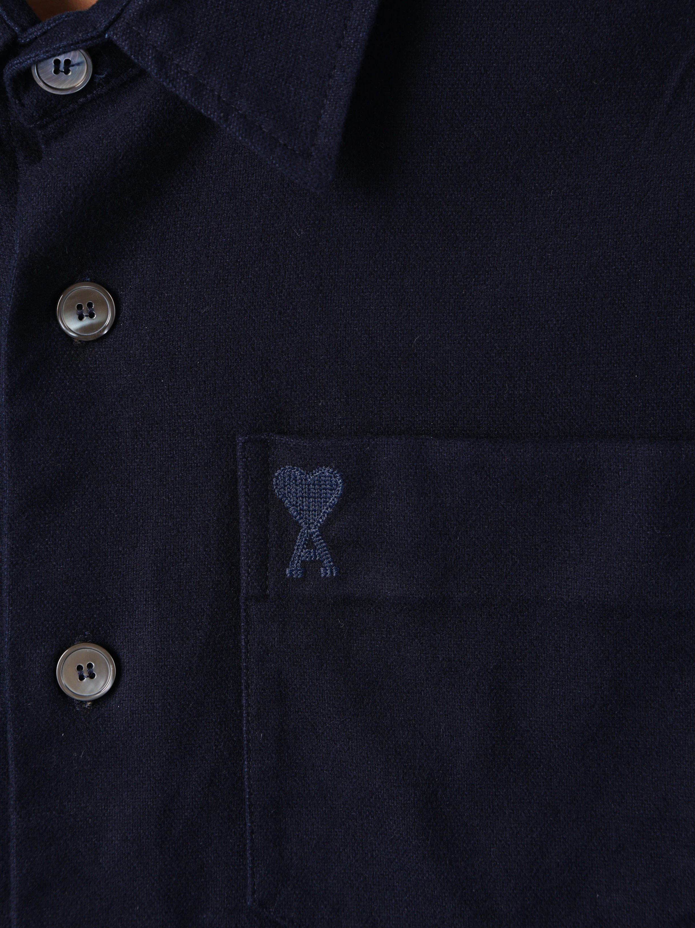 Item ID 8212 AmiParis-2023ss Classic - workwear pocket shirt - heavyweight fabric