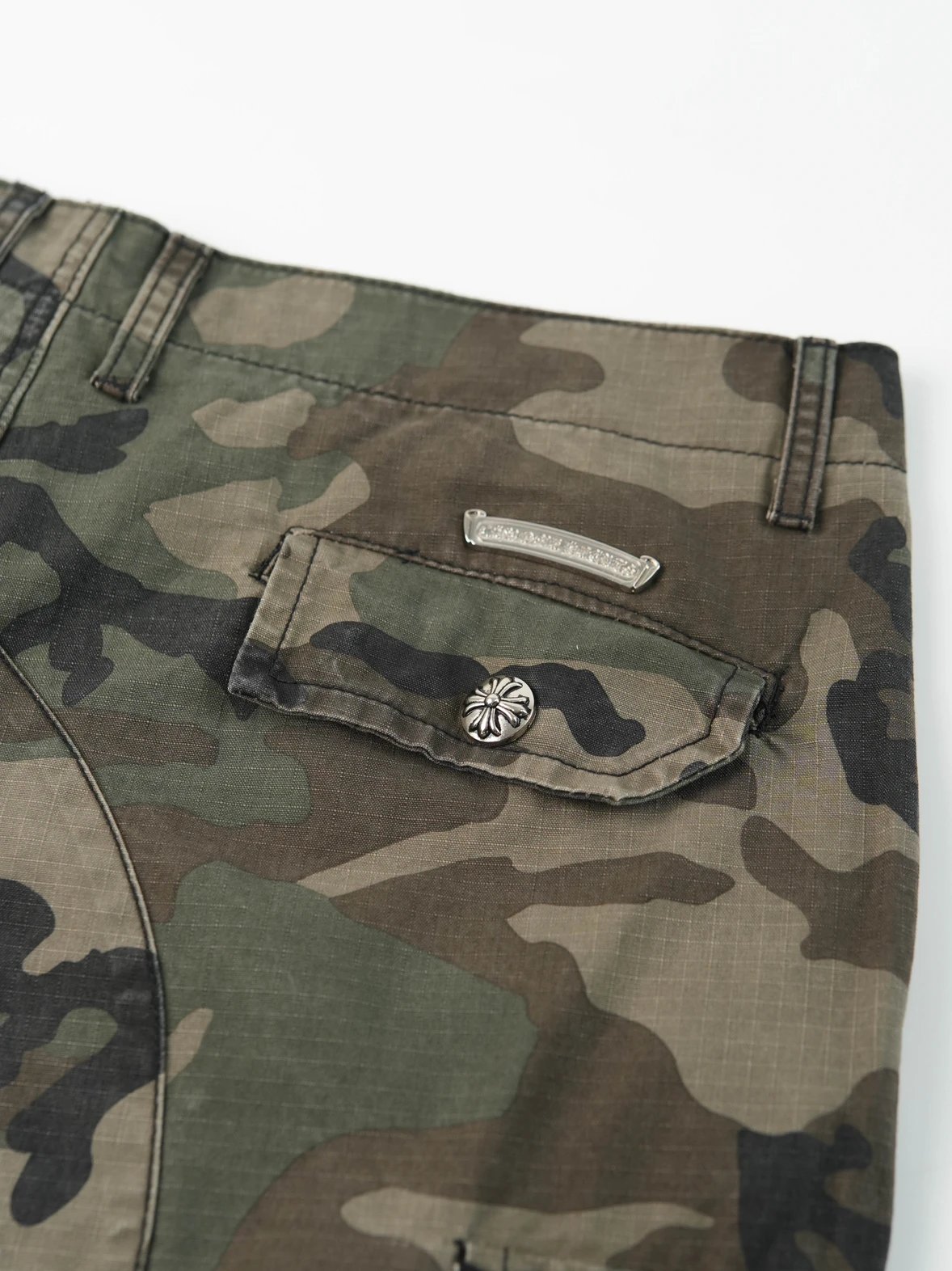 Item ID 8346 CH Camouflage zipper straight mid-rise casual pants “ Kangli direct sp
