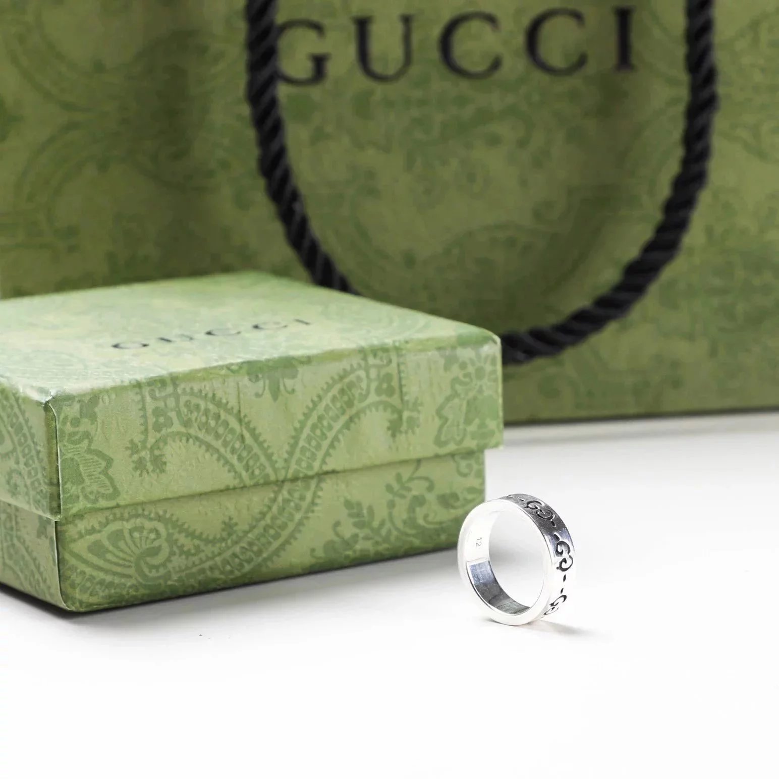 Item ID 8377 Couple's rings GC-Ghost- pair G skull sterling silver 925 Silver Stain