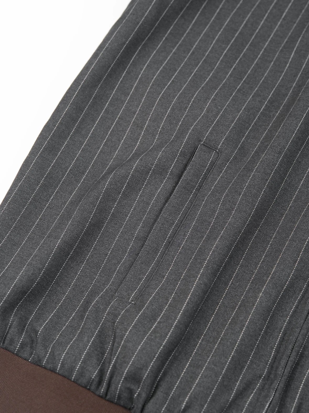 Item ID 8045 Miu Miu “100% cotton wool ”FW25 Qixi series striped zipper stand colla