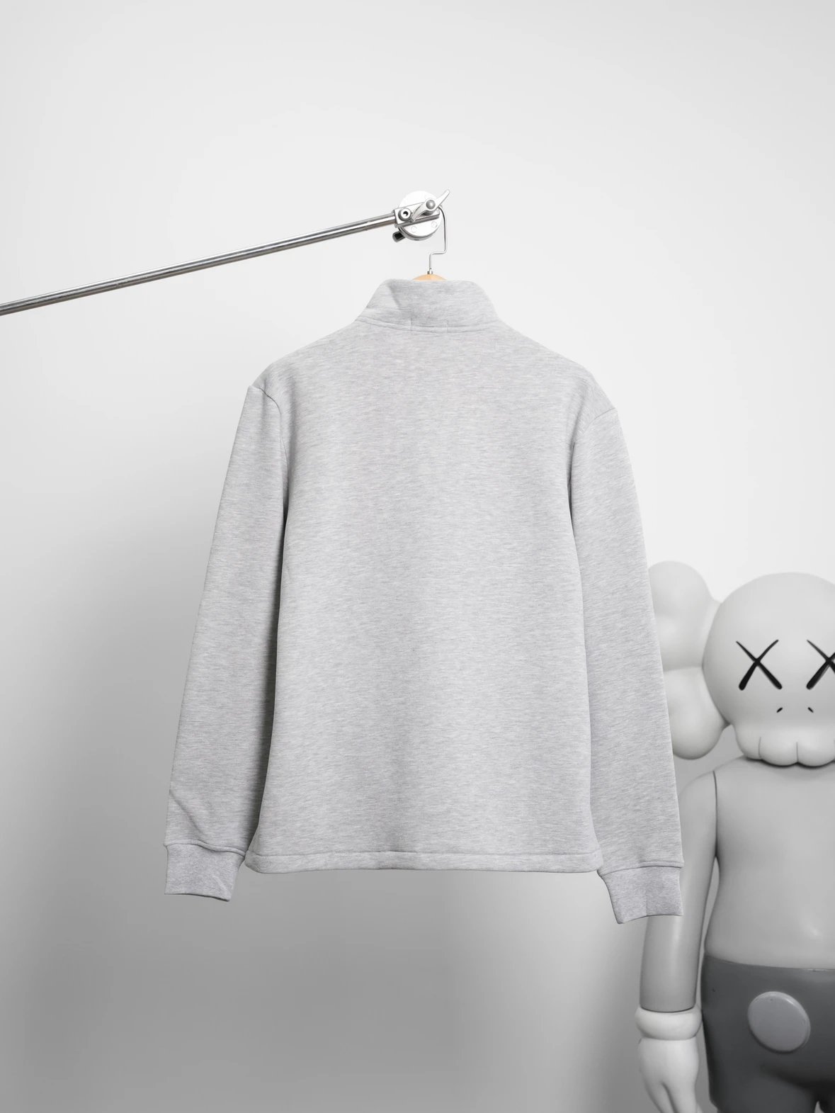 Item ID 8085 Love Pony logo embroidery “ Haute combed cotton ” men's half zip long