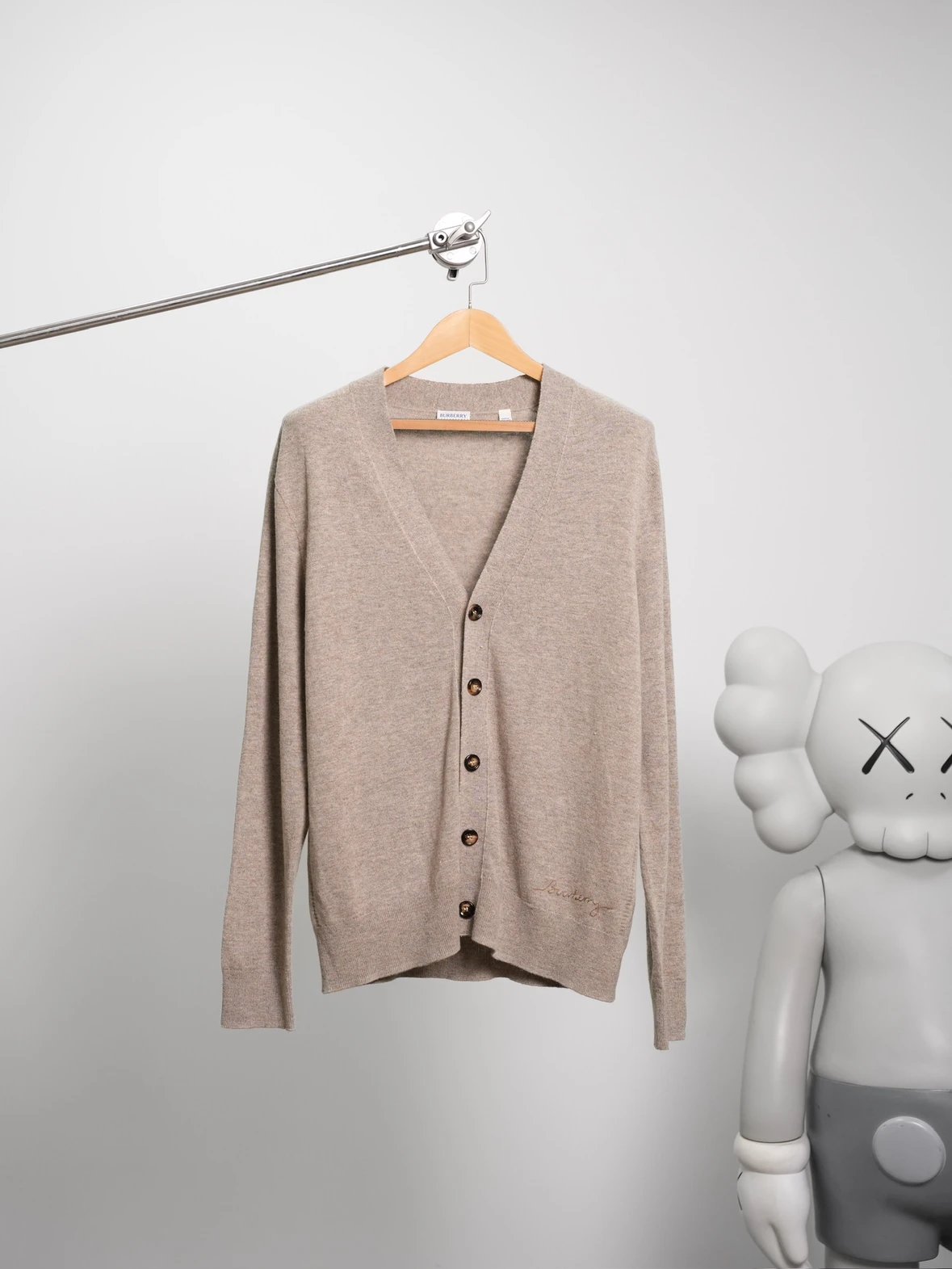 BBR embroidered signature sweater cardigan “97% cashmere ➕3% polyester