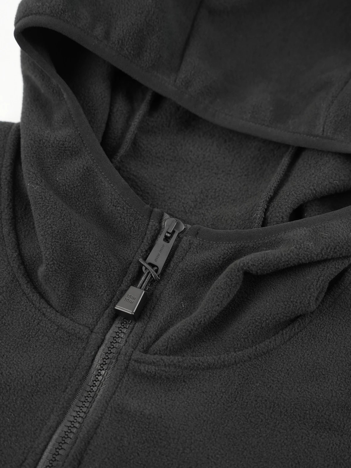 Item ID 8043 Miu Miu FW25 Chinese Valentine's Day cotton logo hooded fleece zipper