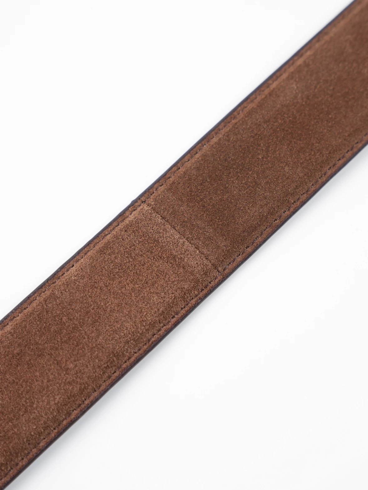 Item ID 8400 PRD _High Definition Triangle_ Logo Enamel Belt - _Imported Suede_ Bro