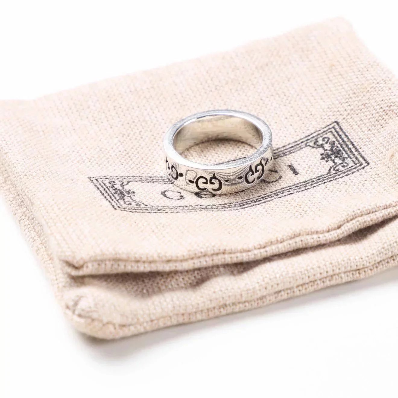 Item ID 8377 Couple's rings GC-Ghost- pair G skull sterling silver 925 Silver Stain