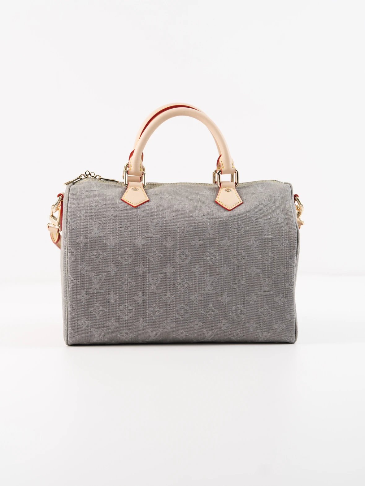 Item ID 8509 Speedy-Soft-30- Gray denim denim removable leather tag - Hardware acce