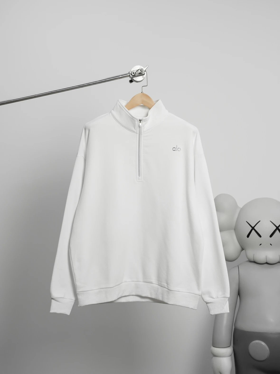 Item ID 8068 aloyoga-Accolade Stand collar solid color “65% cotton ➕35% polyester ”