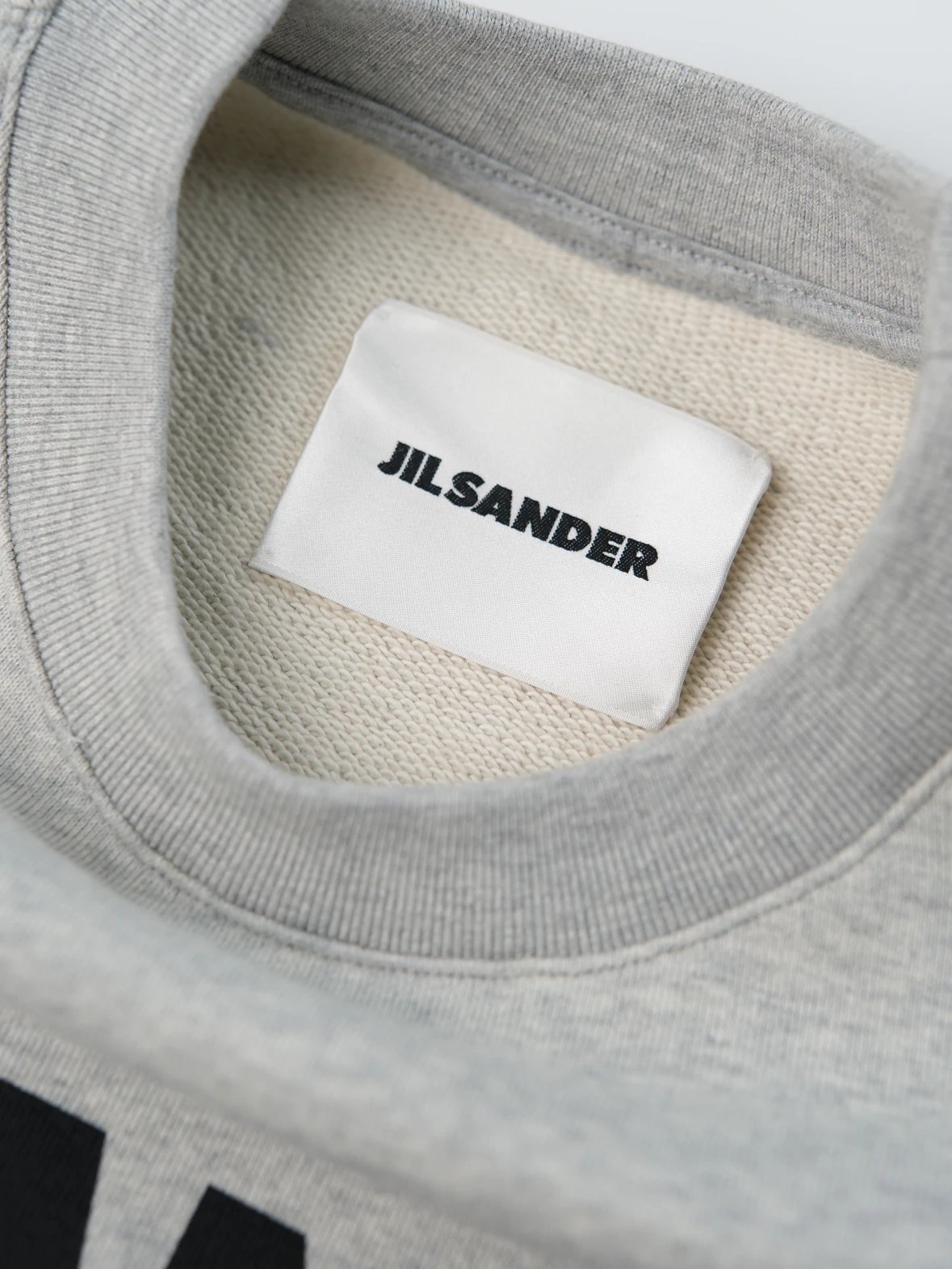 Item ID 8081 JILSANDER-logo printed sweatshirt - Ribbed crew neck loose long sleeve
