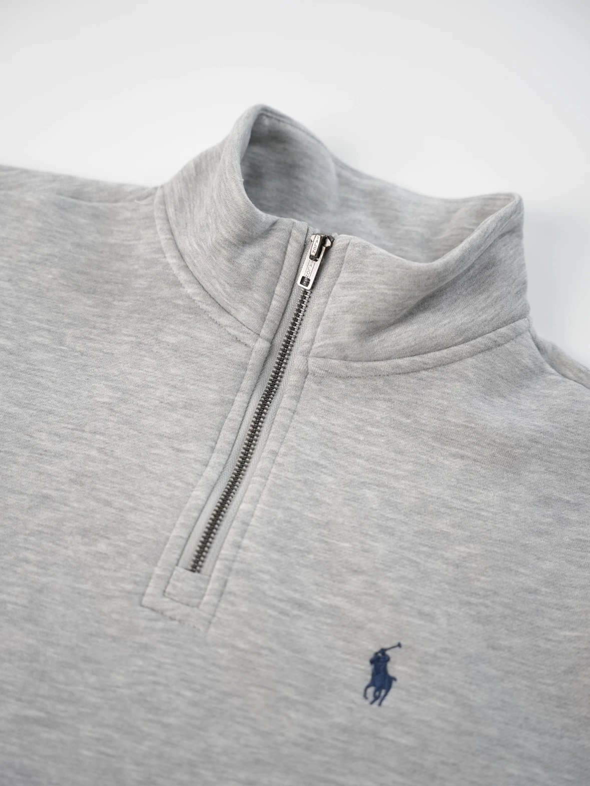 Item ID 8085 Love Pony logo embroidery “ Haute combed cotton ” men's half zip long