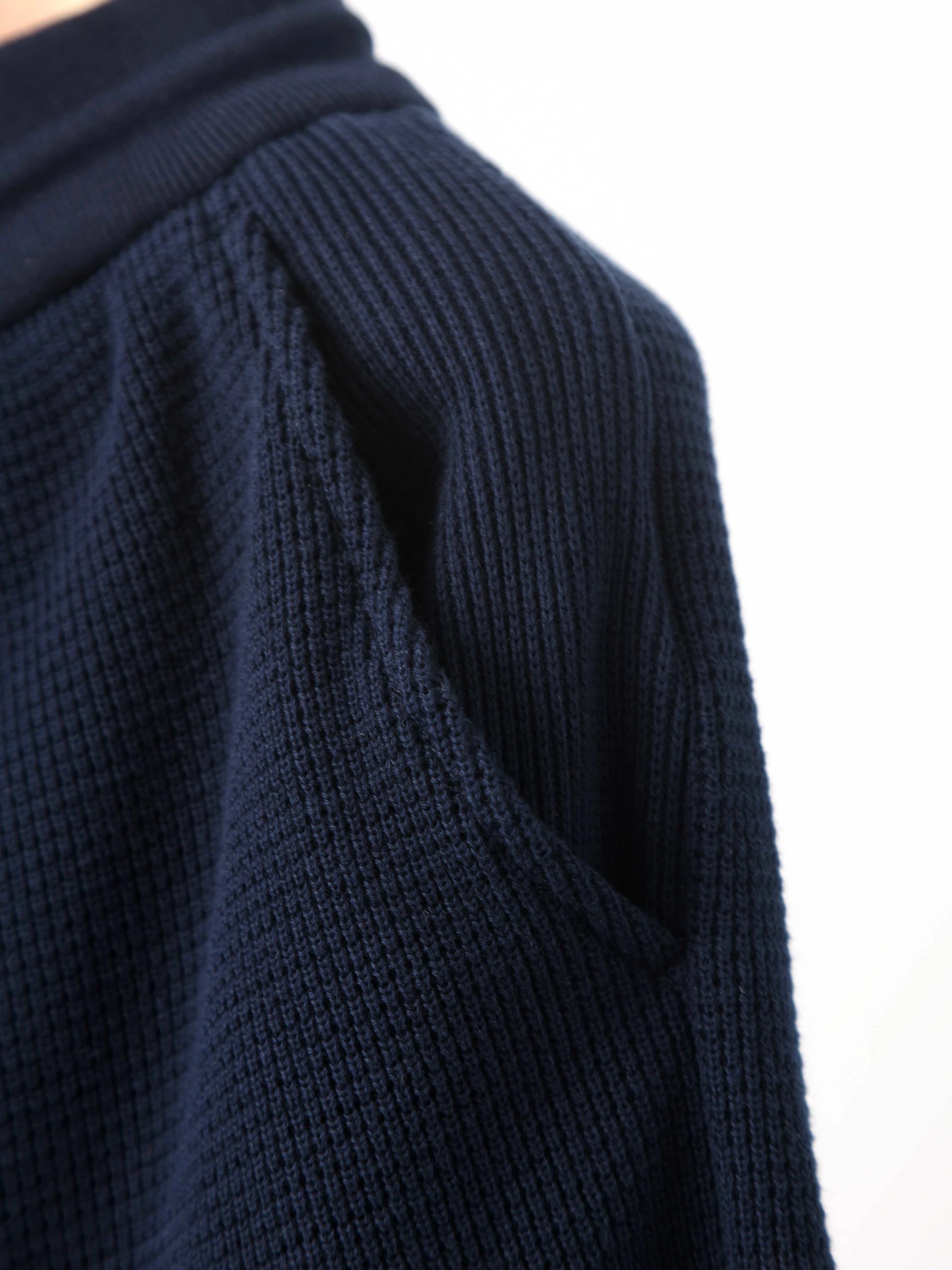 Item ID 8244 THOM-BR0WNE - _Waffle_ TB Shorts - Cotton Texture Casual Shorts - Navy