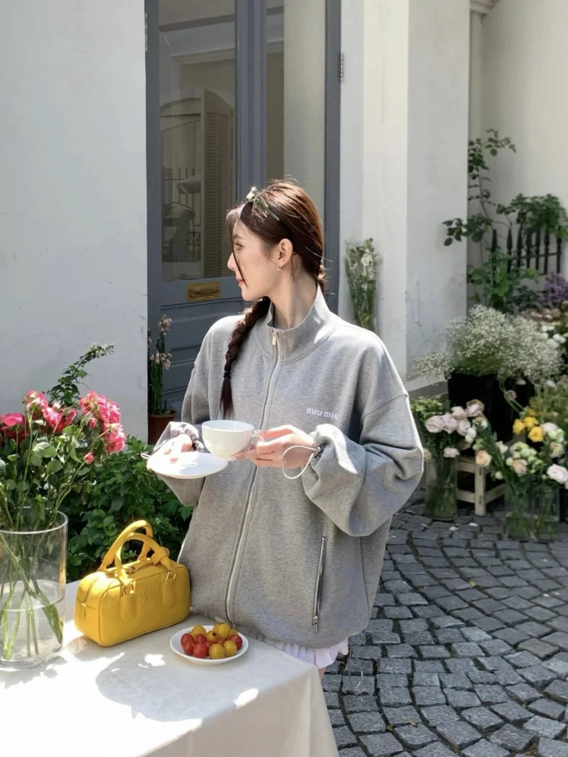 Item ID 8039 M1UM1U Miu Miu “ Full hardware customization ” Solid color stand colla