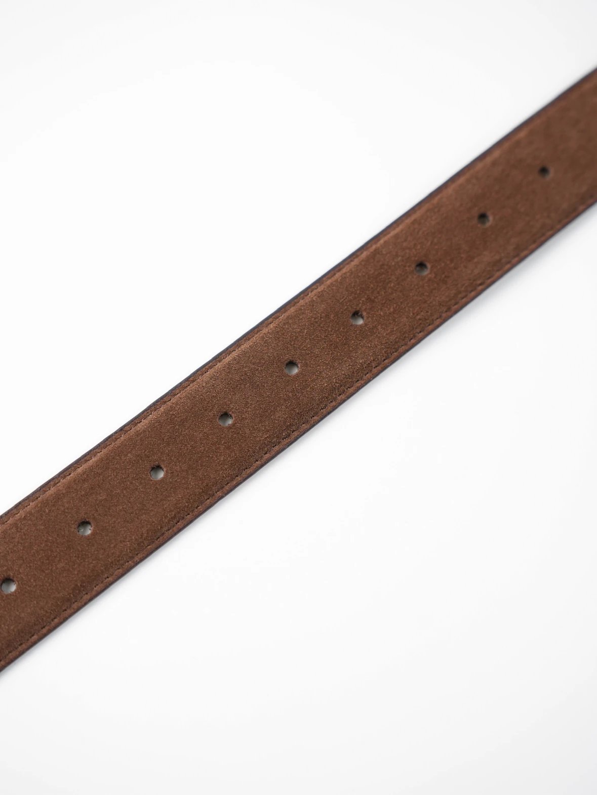 Item ID 8400 PRD _High Definition Triangle_ Logo Enamel Belt - _Imported Suede_ Bro