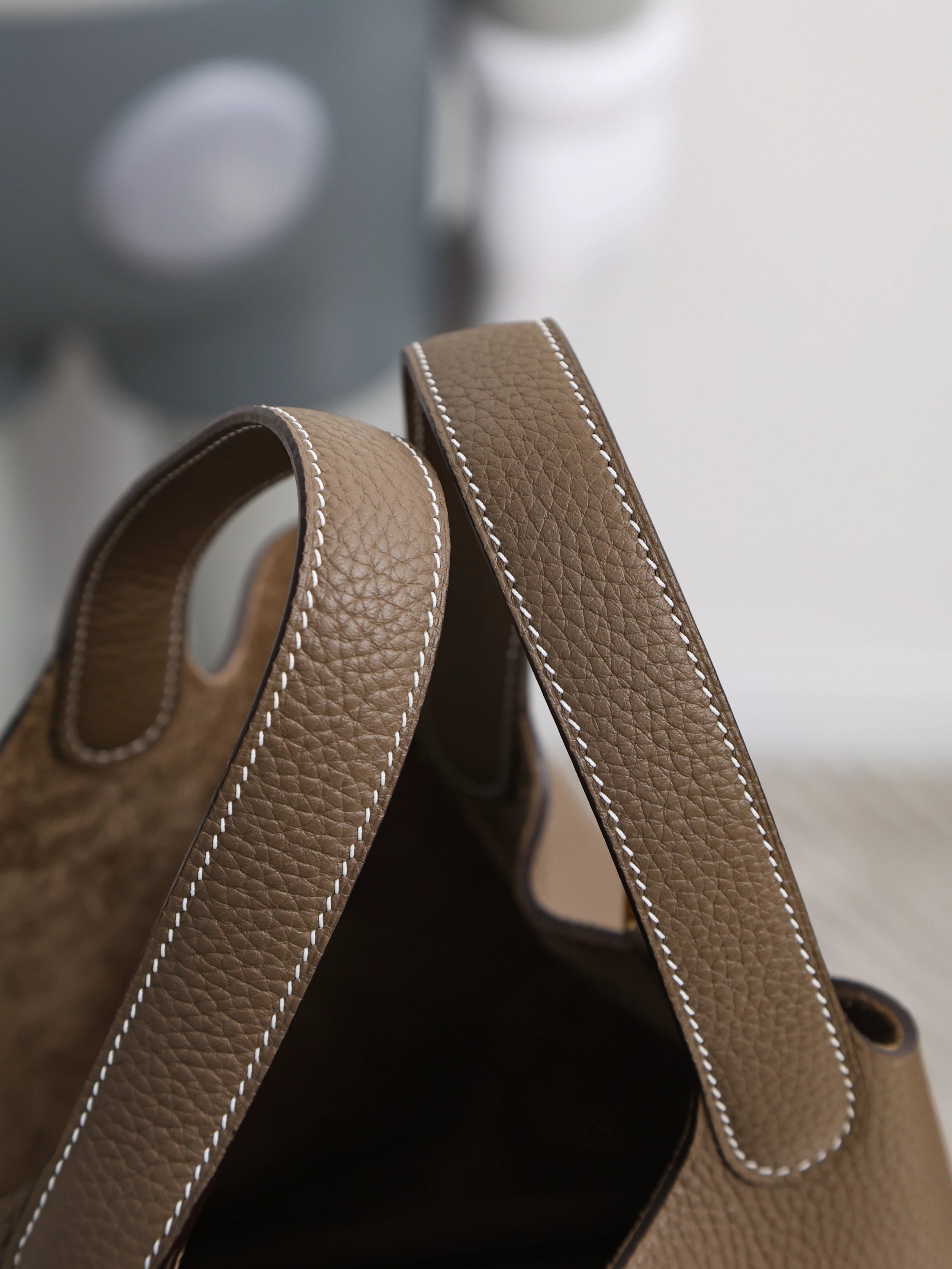 Item ID 8487 HERME3-Majia-Picoting-Lock-18- Gold Buckle - Calf Leather - Vegetable