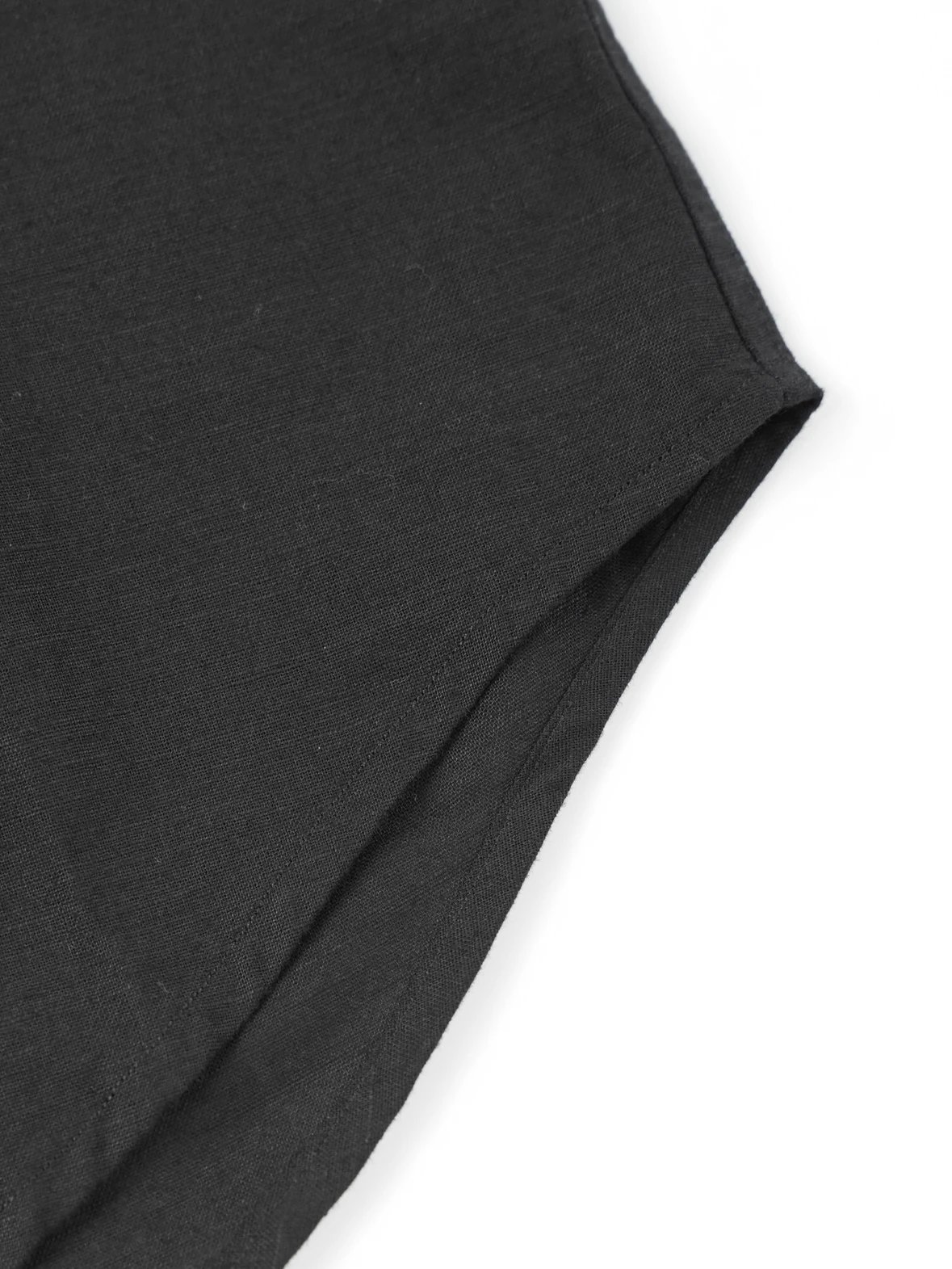 Item ID 8224 Ralph SS25 pony logo embroidered long sleeved cotton linen shirt - bla