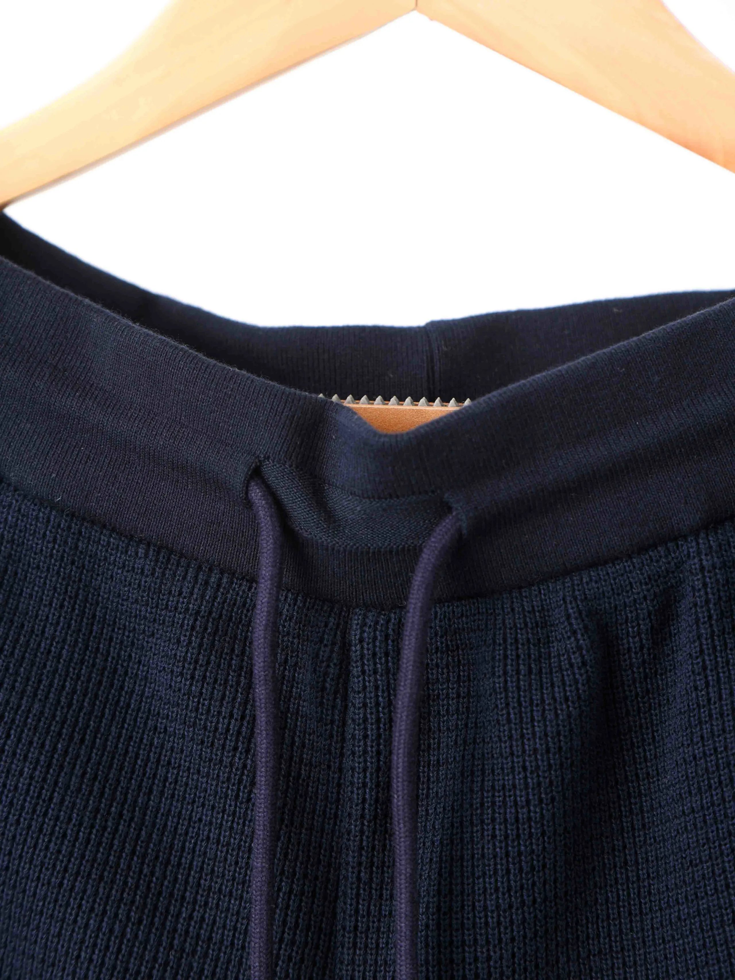 Item ID 8244 THOM-BR0WNE - _Waffle_ TB Shorts - Cotton Texture Casual Shorts - Navy