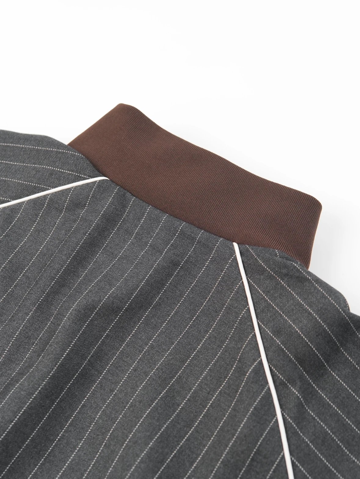 Item ID 8045 Miu Miu “100% cotton wool ”FW25 Qixi series striped zipper stand colla