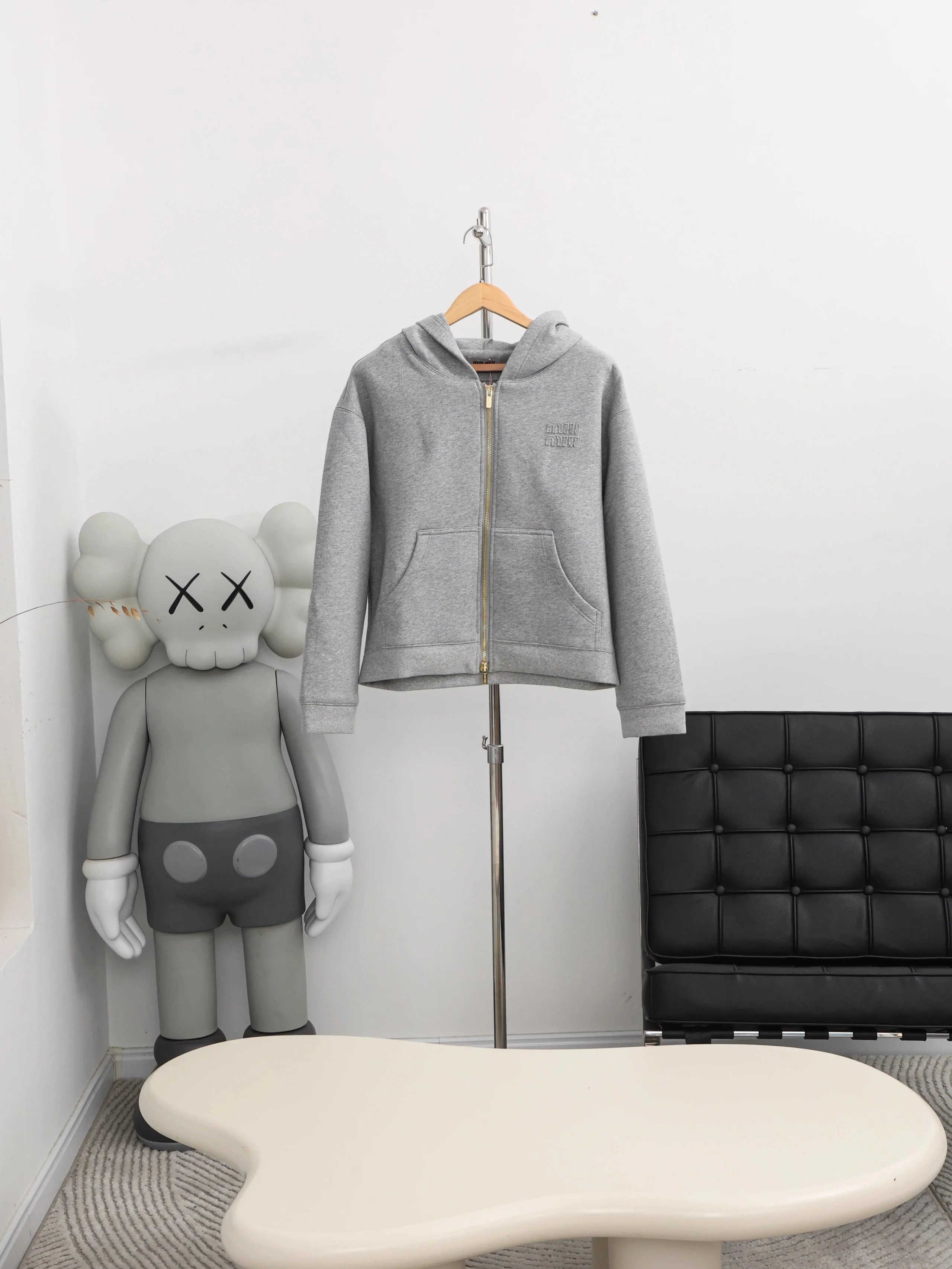 Item ID 8042 Miu Miu -2023ss-760g Heavy Weight Fabric - Double sided Stacked Zipper