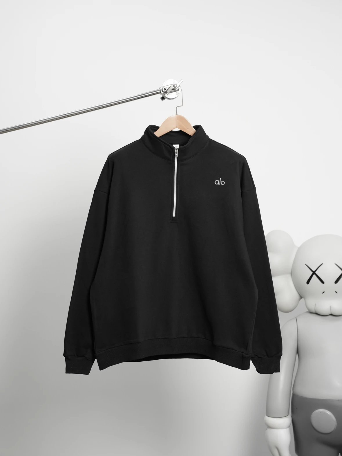 Item ID 8068 aloyoga-Accolade Stand collar solid color “65% cotton ➕35% polyester ”