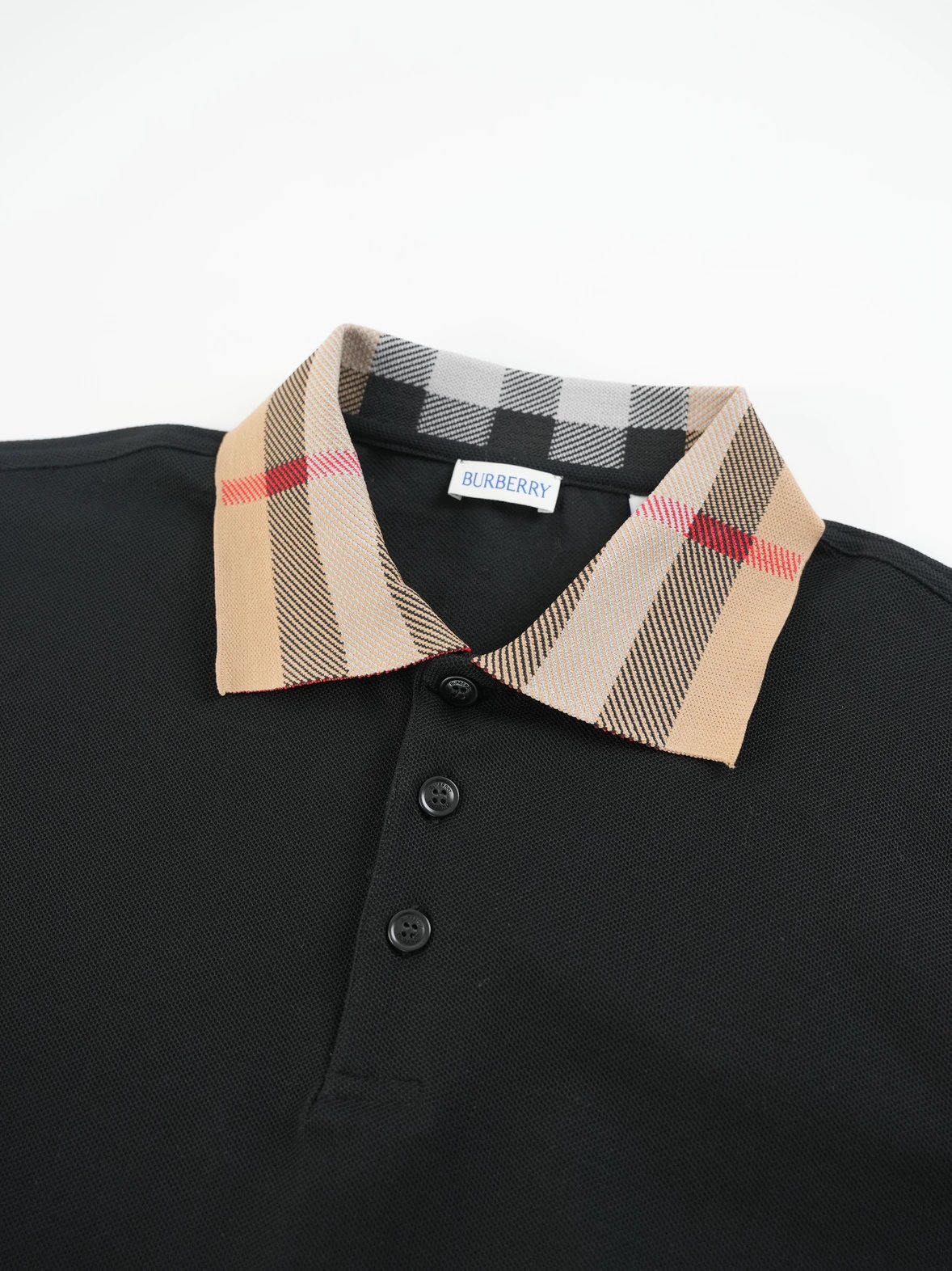 Item ID 8174 BBR-SS24- Solid color ribbed knitted long sleeved polo shirt