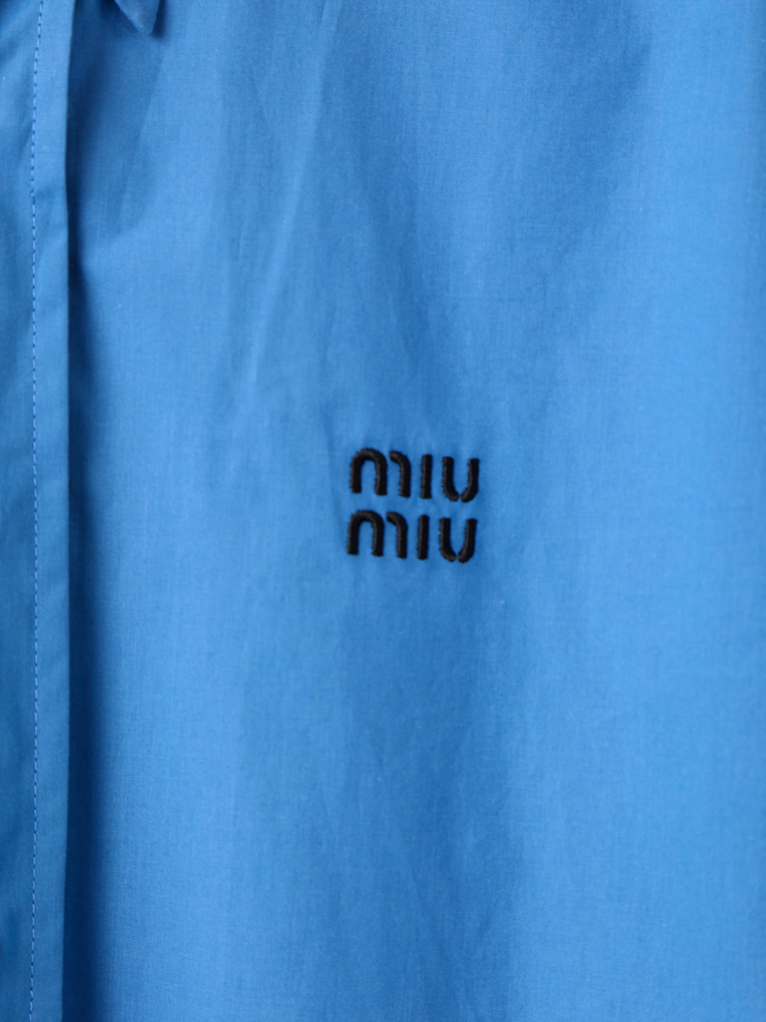Item ID 8220 M1uM1u-Mumu-2022ss-Klein Blue Shirt - Tencel Cotton Fabric - Poplin Sh