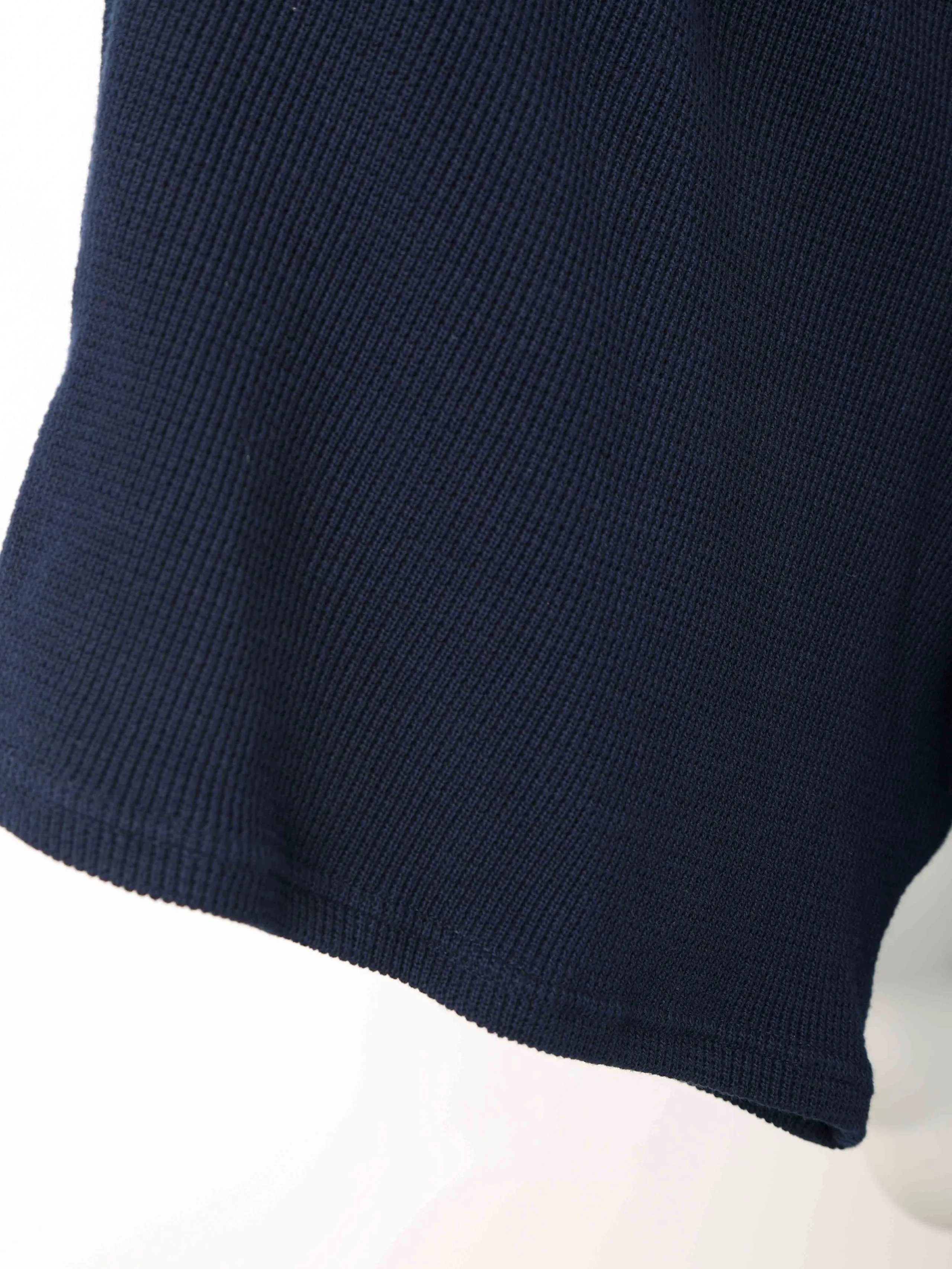 Item ID 8244 THOM-BR0WNE - _Waffle_ TB Shorts - Cotton Texture Casual Shorts - Navy