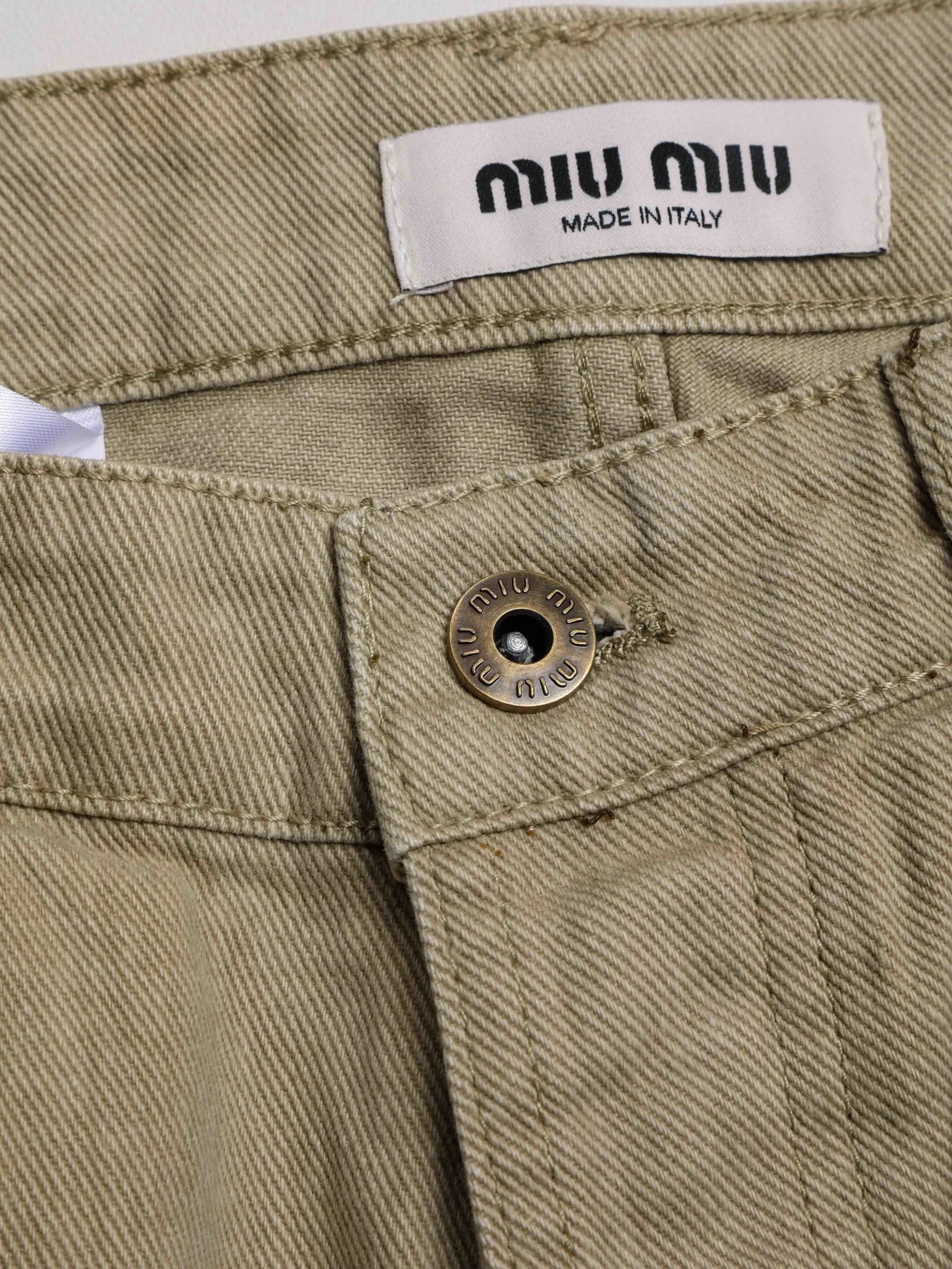 Item ID 8353 M1uM1u-Mumu-2023FW Classic Edition -14 oz Cotton Twill Jeans - Embroid