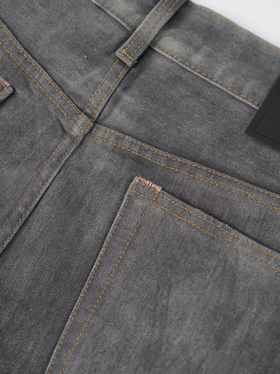 Item ID 8336 Acne Studios SS25-2006F Ink Splashed Loose Low Waist Wide Leg Ultra Lo