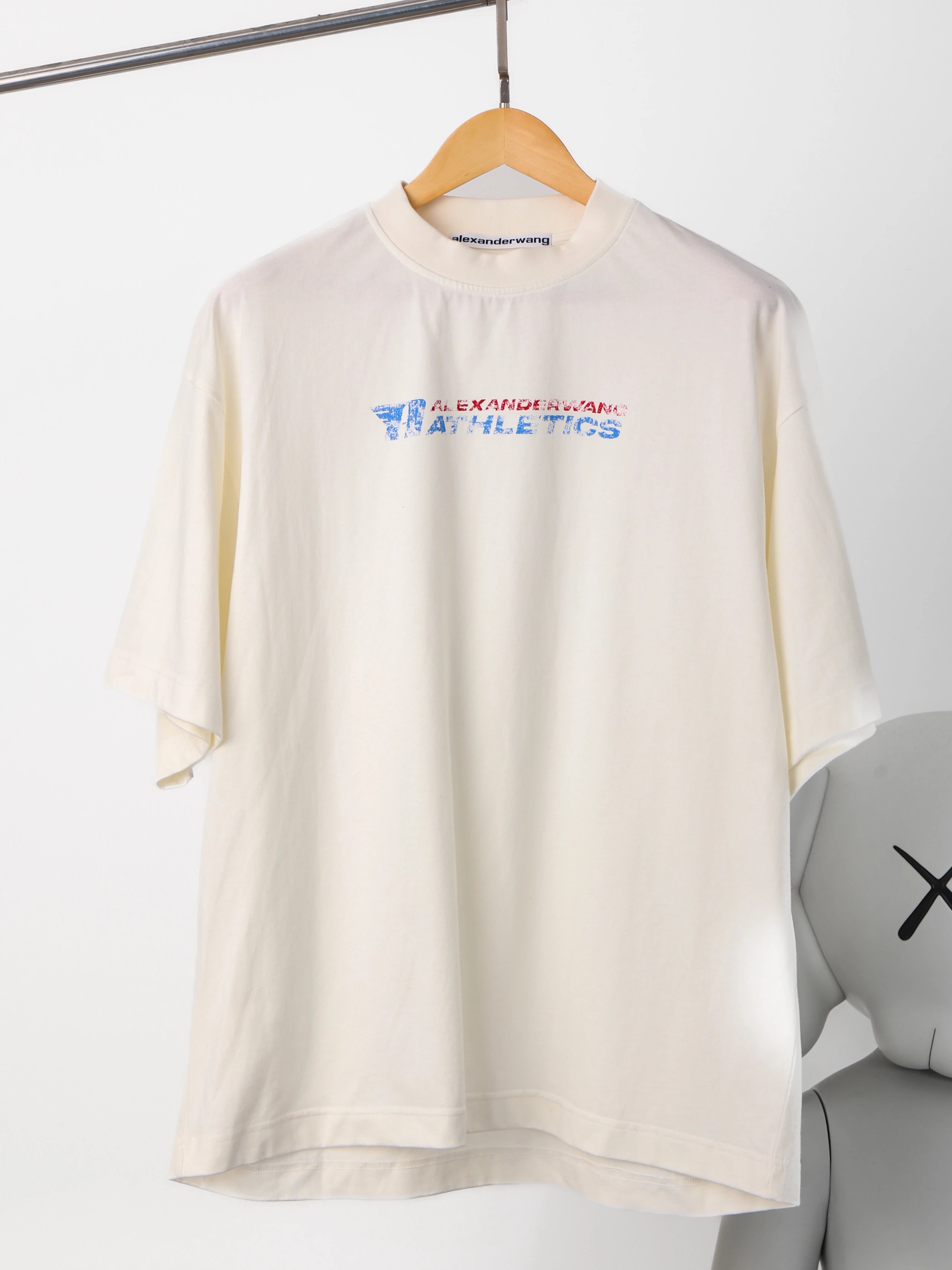 Item ID 8274 Alex@nder-Wang- king alexander -2025ss- Blurred letter print short sle