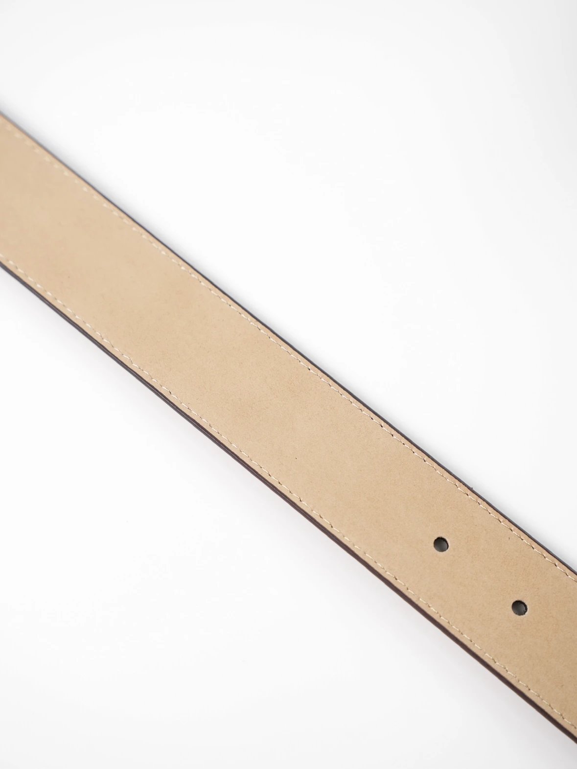 Item ID 8400 PRD _High Definition Triangle_ Logo Enamel Belt - _Imported Suede_ Bro