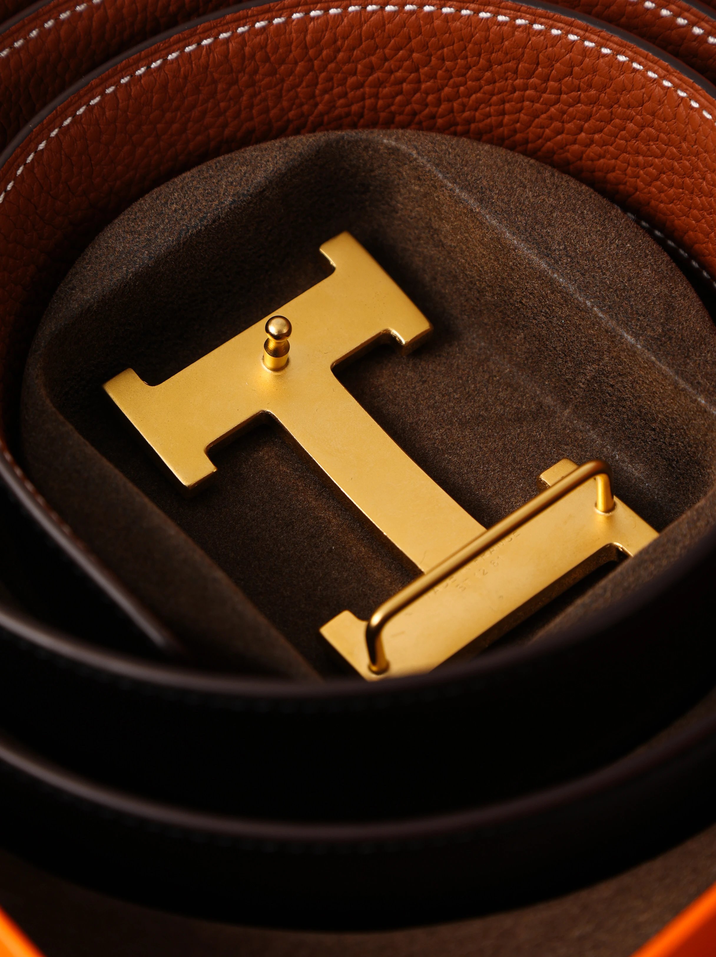 Item ID 8399 Hermes 3-2020ss - Classic H logo letter belt - Double sided calf leath