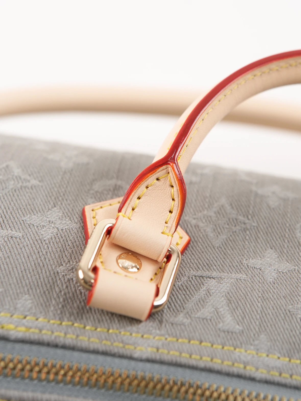 Item ID 8509 Speedy-Soft-30- Gray denim denim removable leather tag - Hardware acce