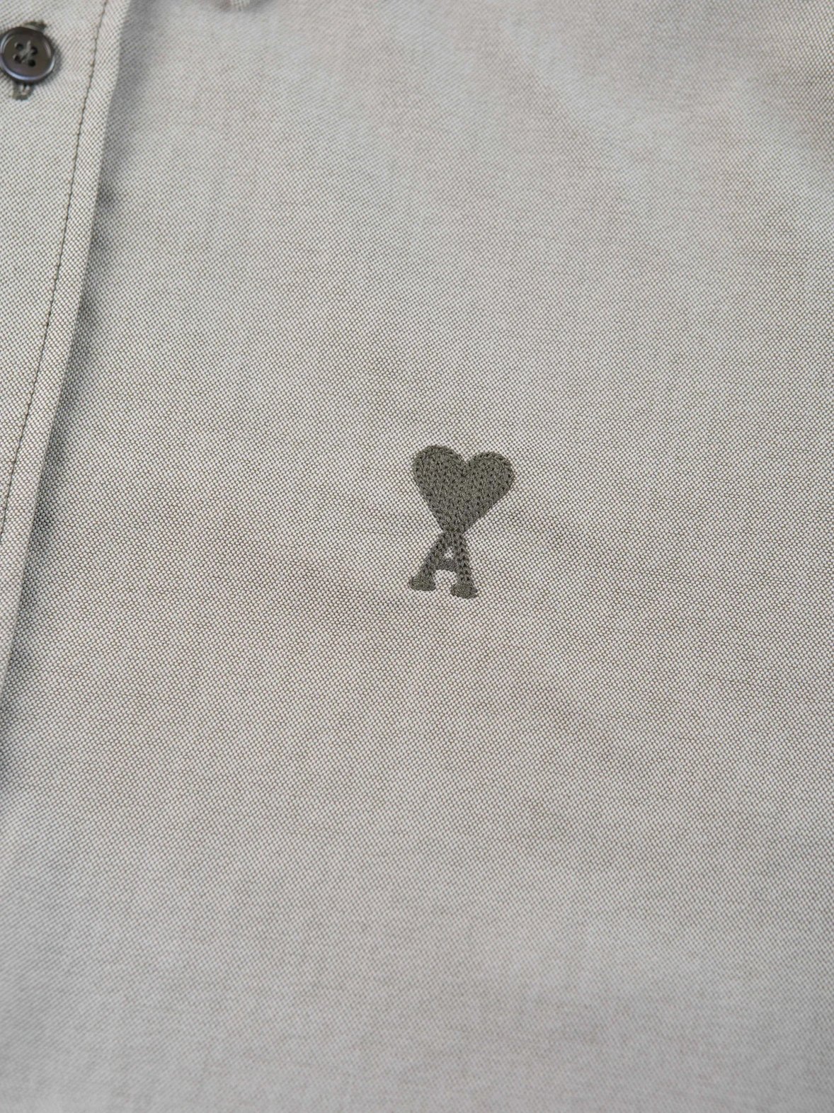 Item ID 8210 AMI Love Embroidered Cotton Solid Color Long Sleeve Shirt for Men and