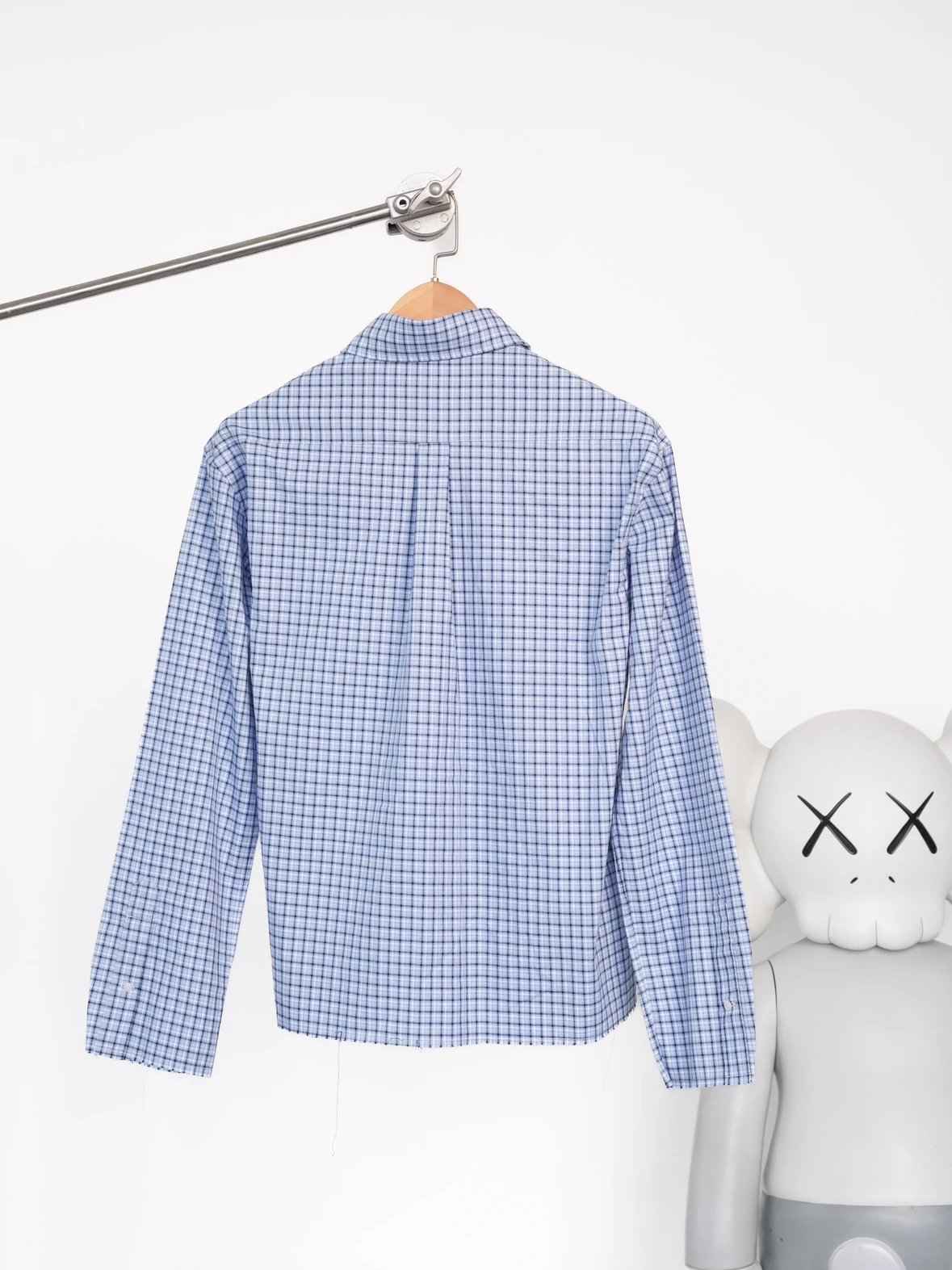 Item ID 8221 Miu Miu -SS25- Plaid Logo embroidered shirt -“40 Tencel blend ” long s