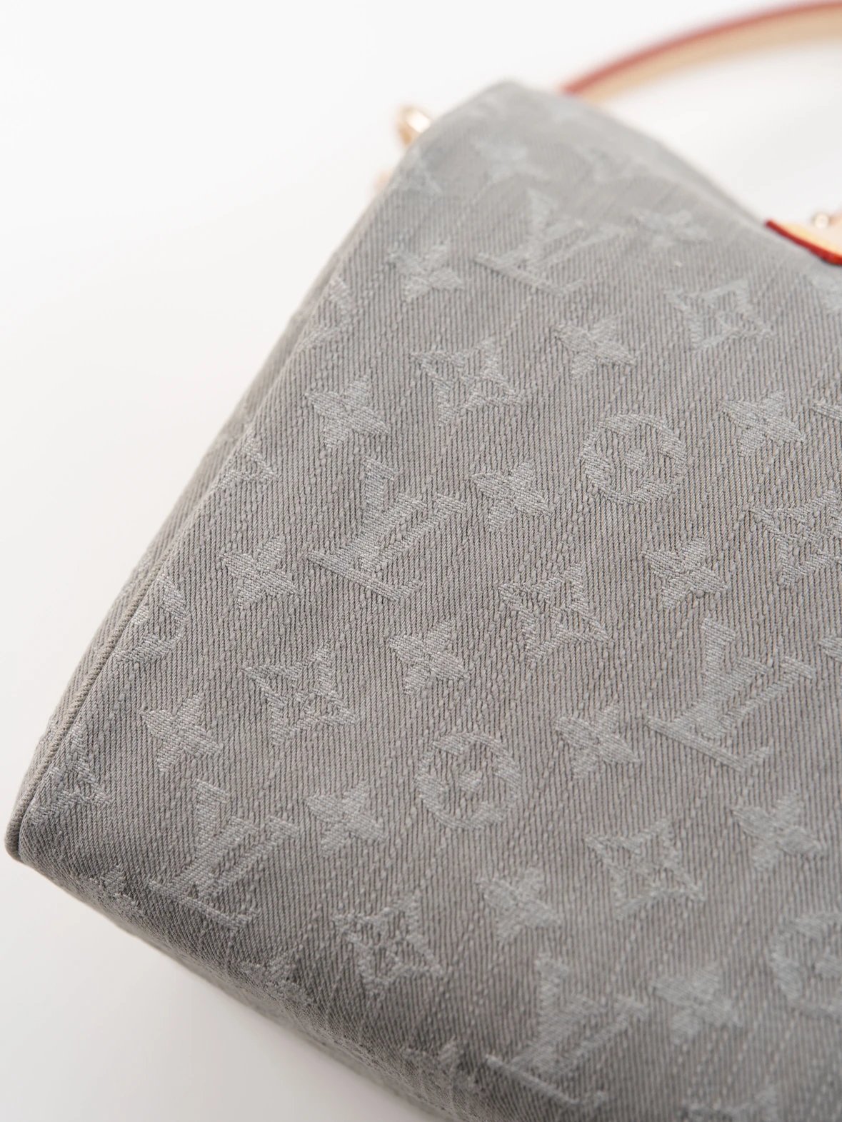 Item ID 8509 Speedy-Soft-30- Gray denim denim removable leather tag - Hardware acce
