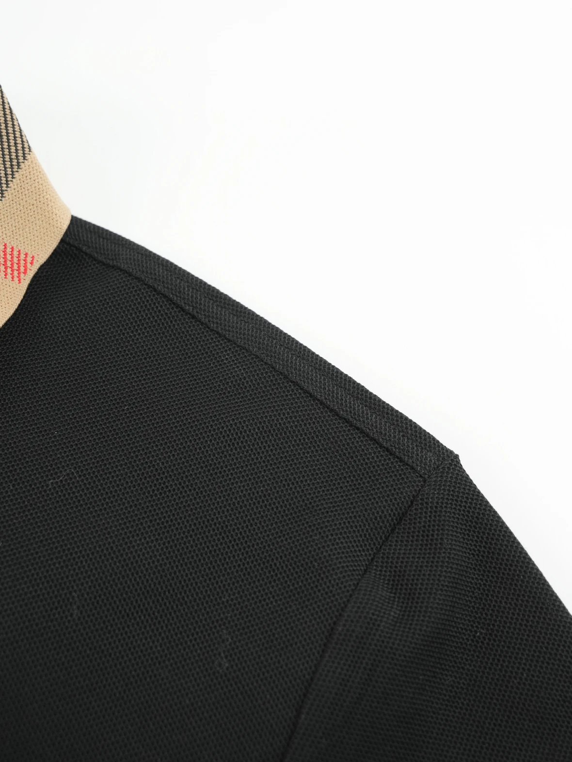 Item ID 8174 BBR-SS24- Solid color ribbed knitted long sleeved polo shirt