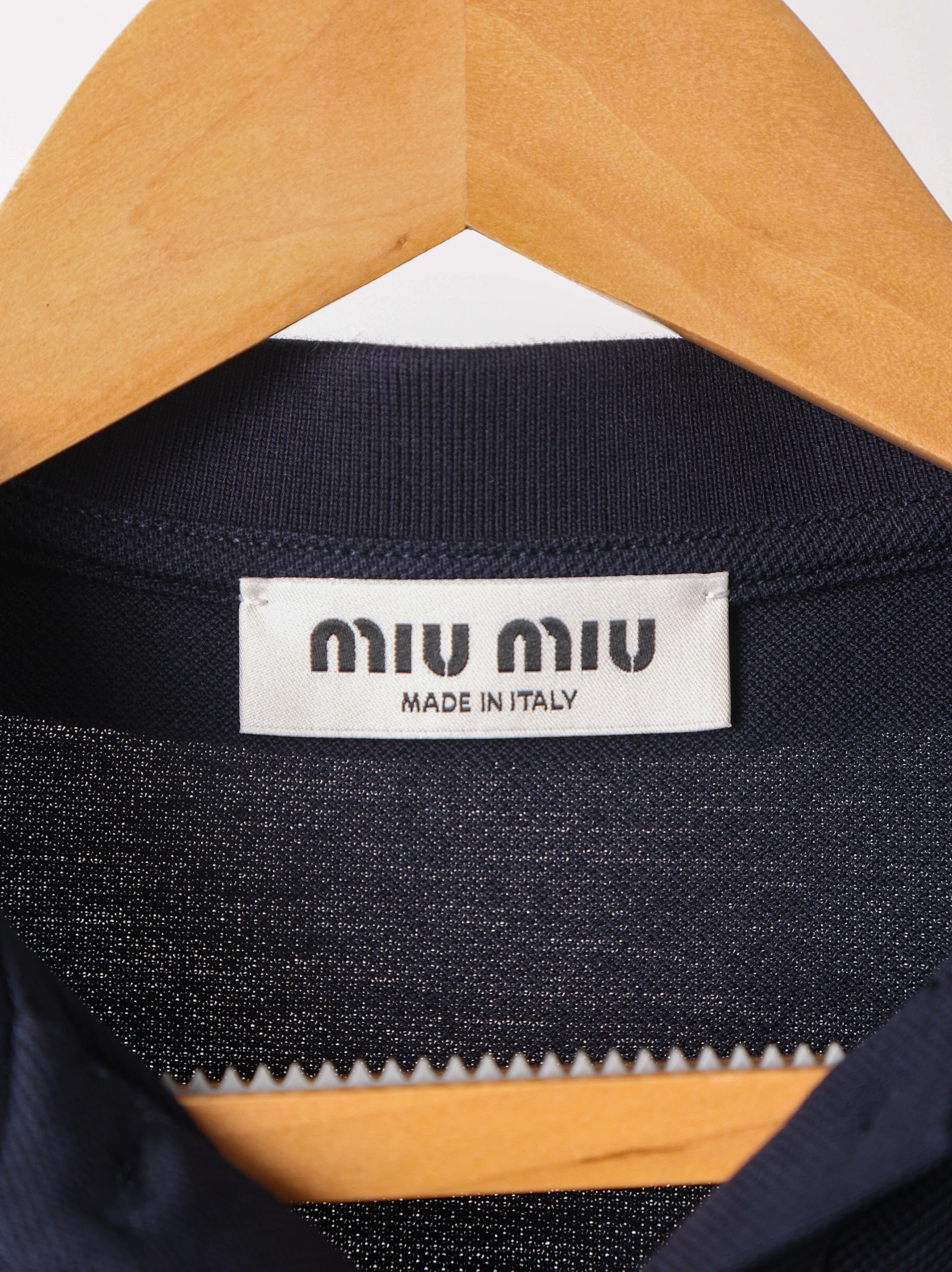 Item ID 8187 M1uM1u- Miu Miu -2024ss- chest embroidery polo shirt - Letter embroide