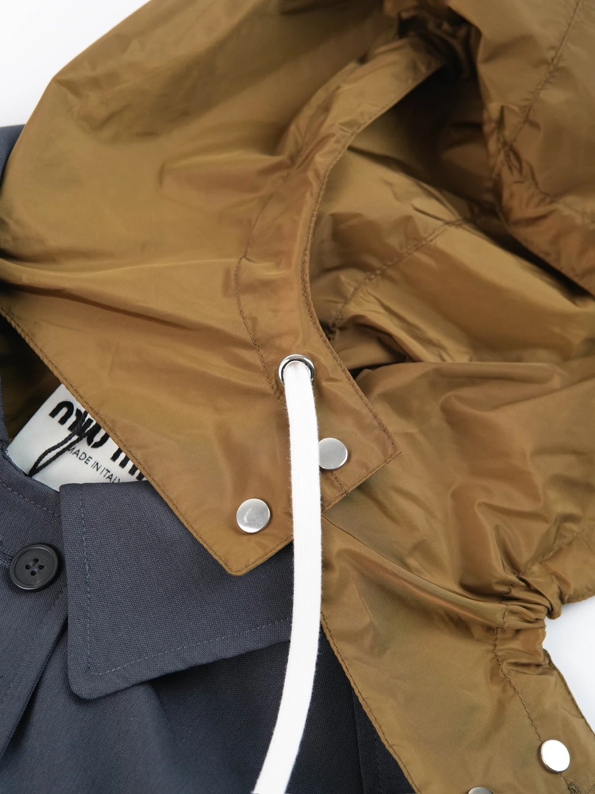 Item ID 8132 Miu Miu - Single-breasted high-tech puffer coat -“60％ mohair ➕40% wool