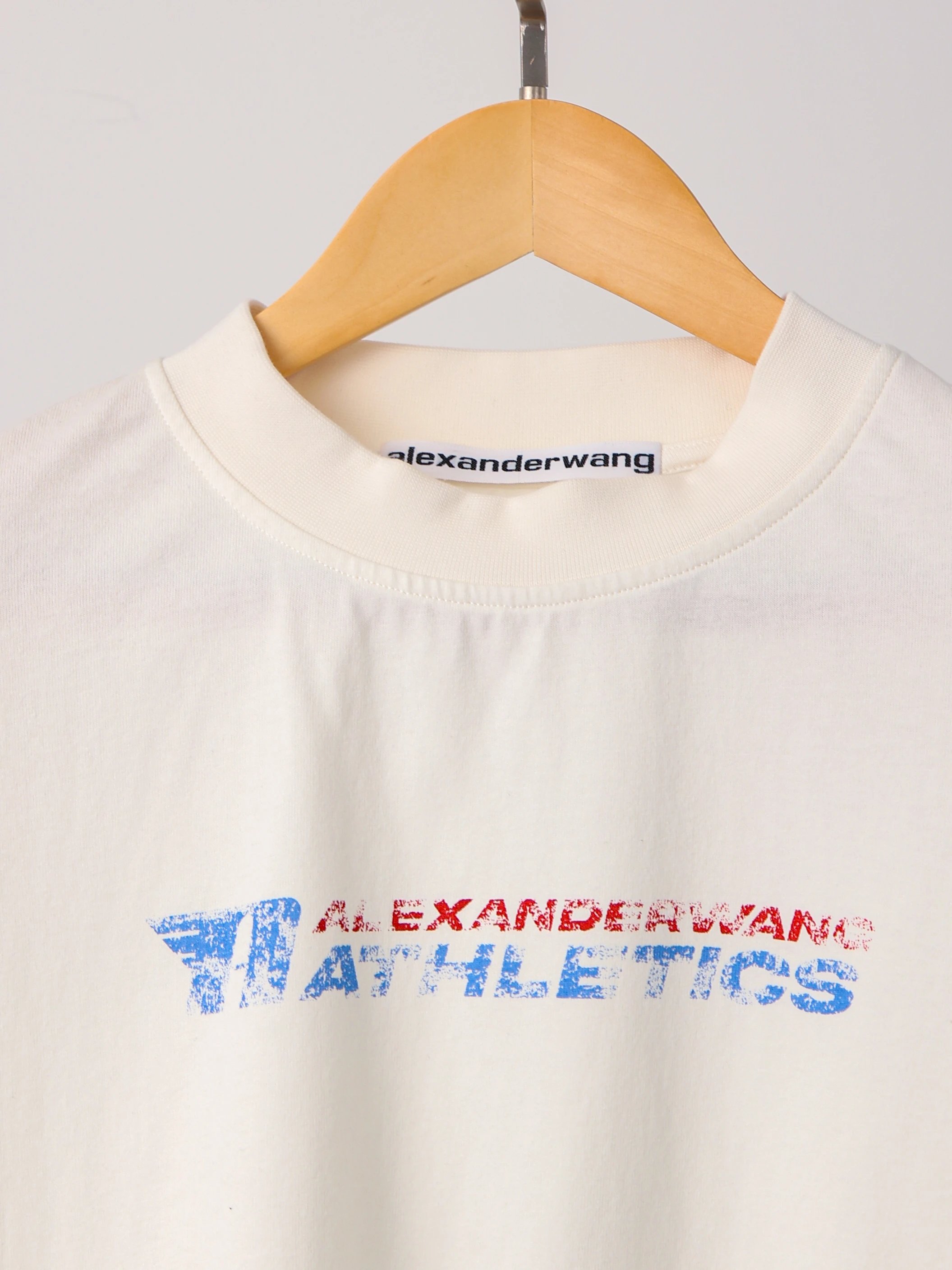 Item ID 8274 Alex@nder-Wang- king alexander -2025ss- Blurred letter print short sle