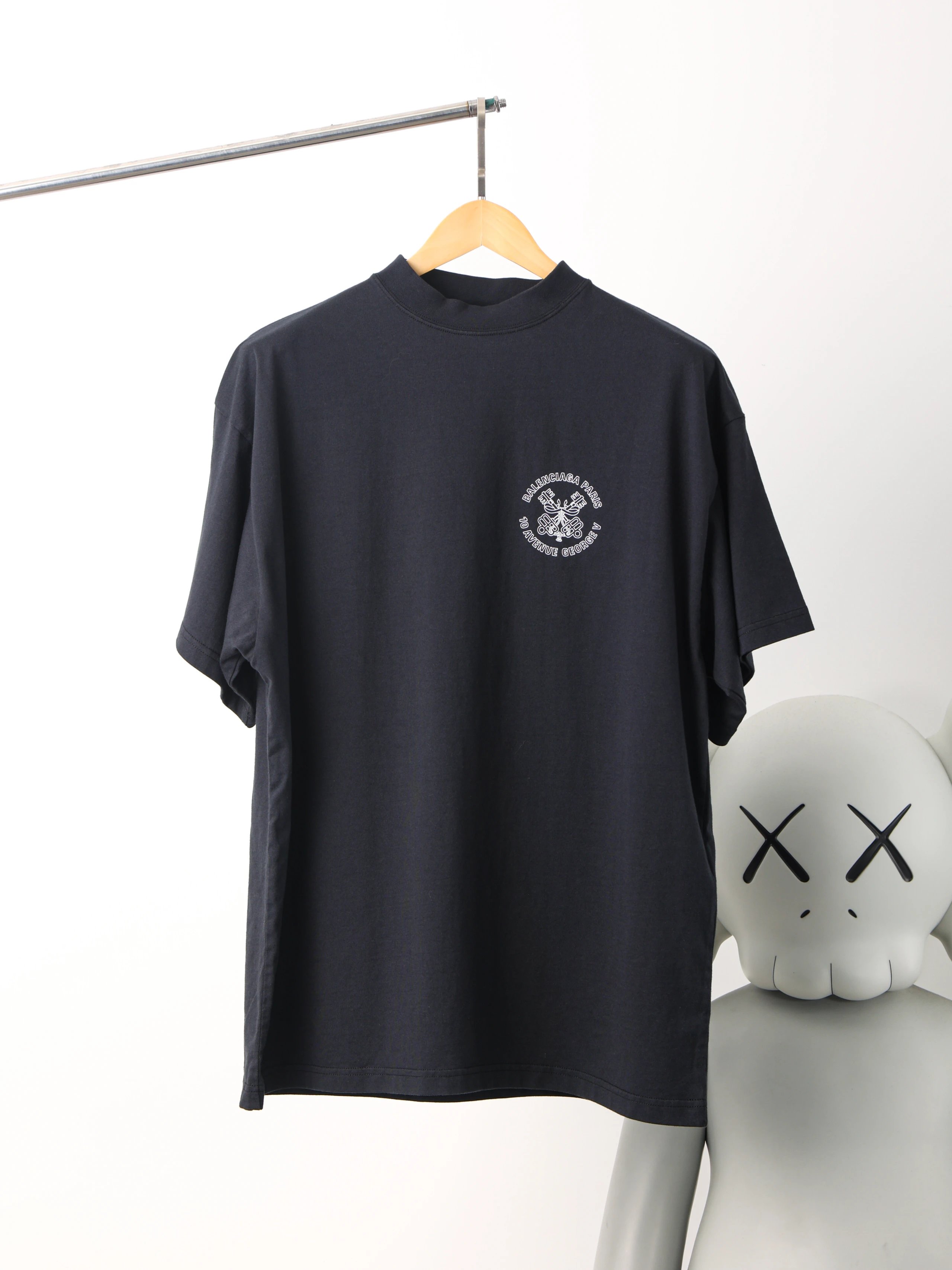 Item ID 8289 Balenci@ga- Paris-2025s - Double Keychain Compass Printed Short Sleeve