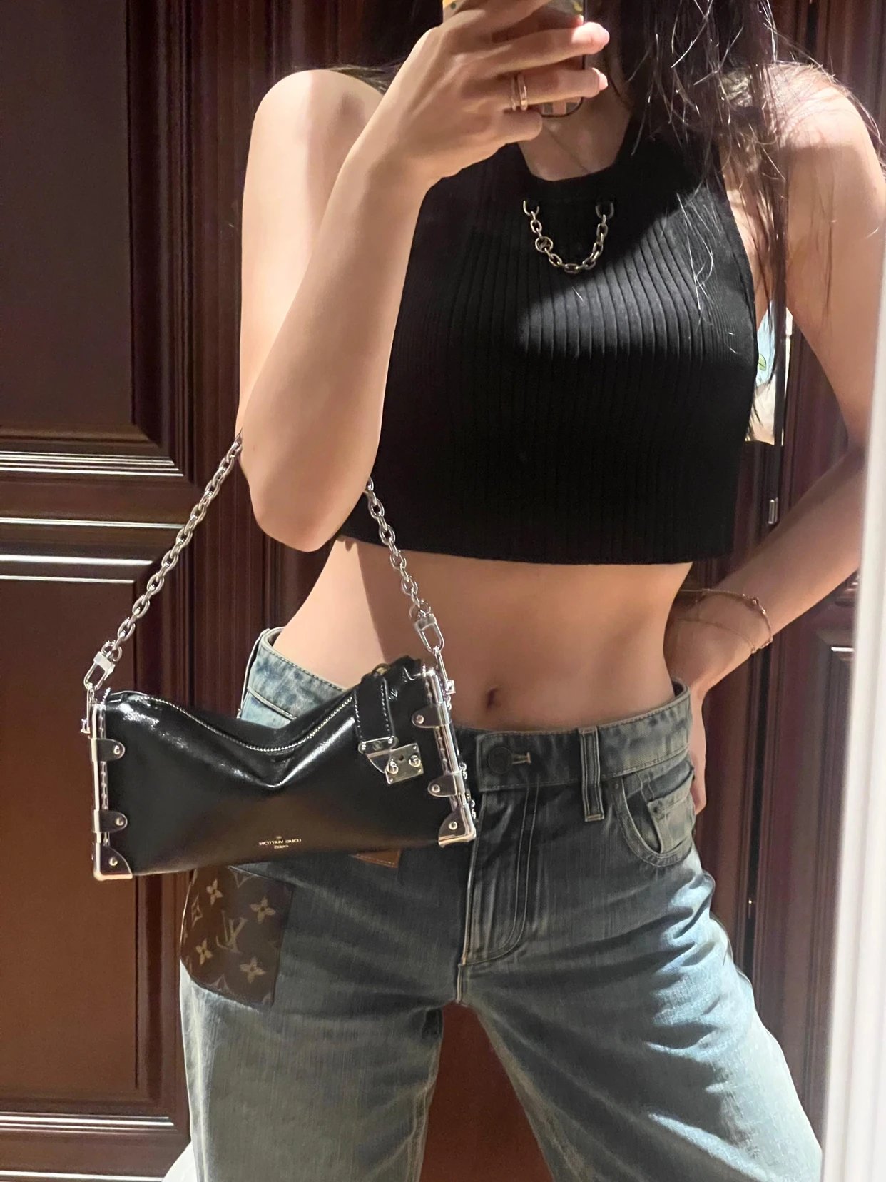Item ID 8432 Advanced customization -100% calfskin -Slim-Trunk- soft box chain bag