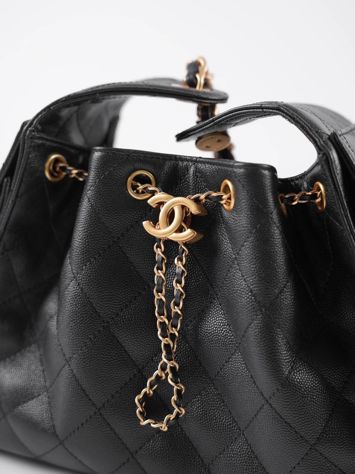 Item ID 8457 CHANE1- Xiaoxiang -25Bag-25S- classic logo Logo“ Imported grain emboss