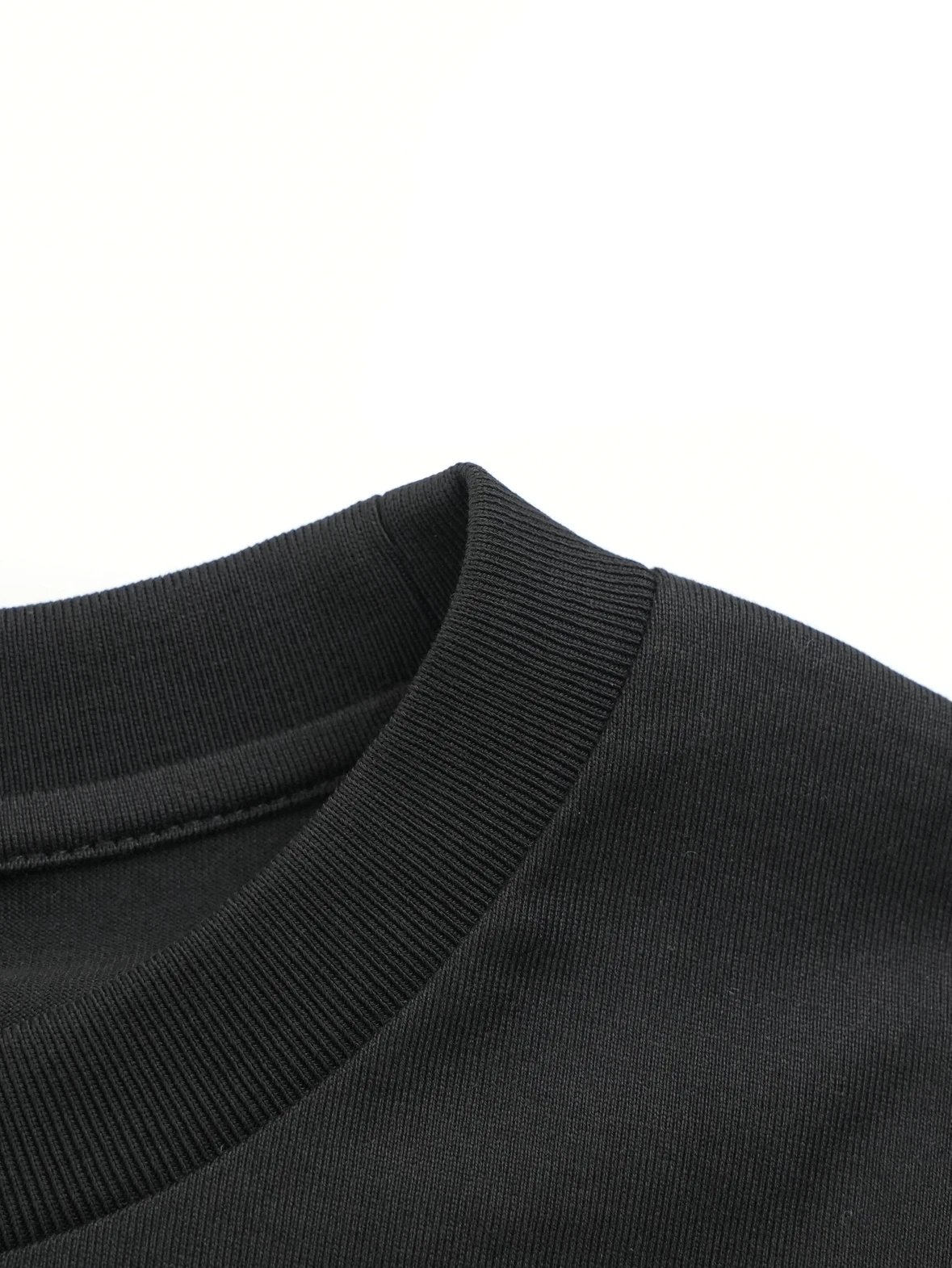 Item ID 8180 Embossed crew neck “32 Count combed long staple cotton smooth ”logo lo