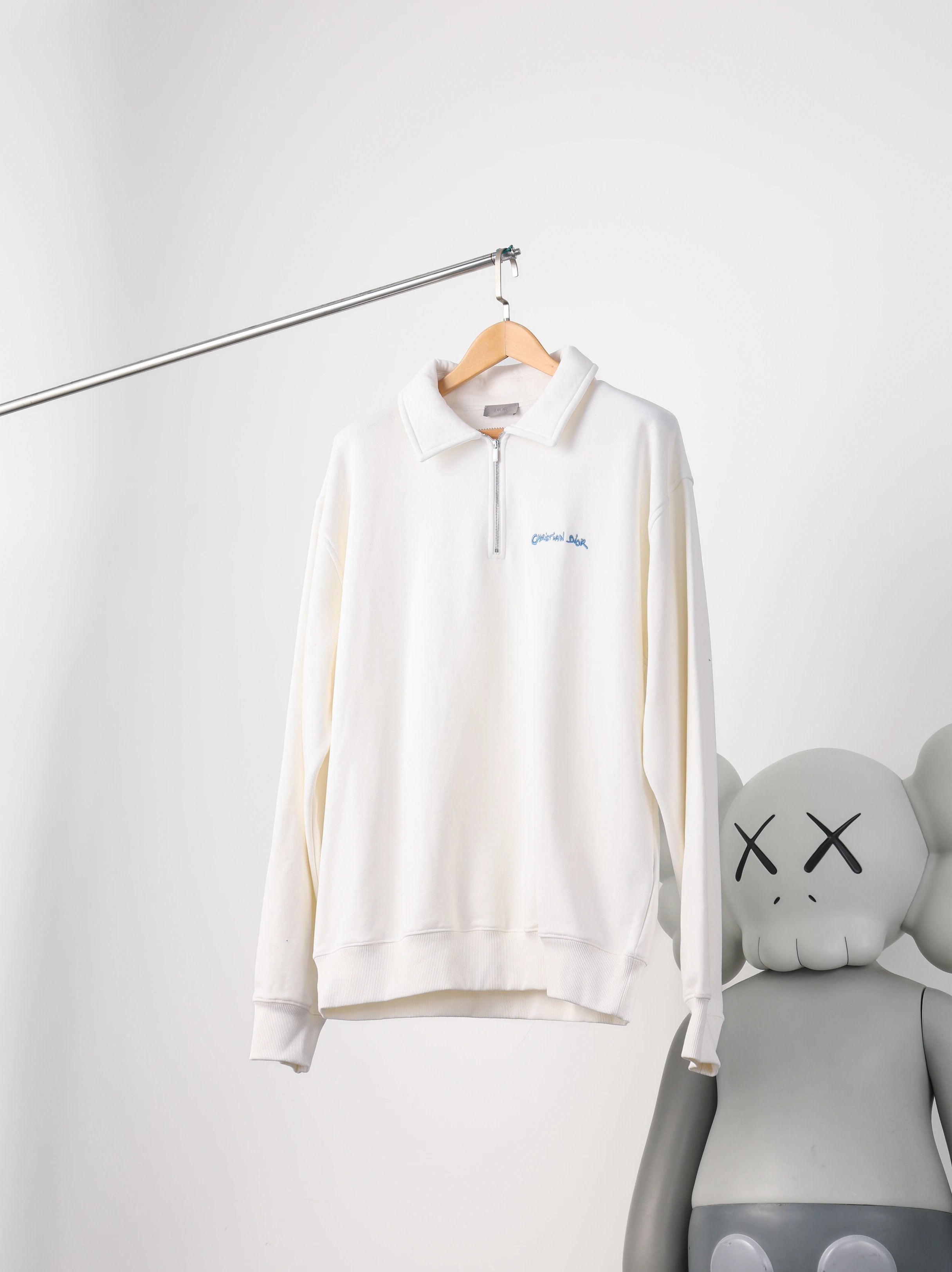 Item ID 8178 D10R- Dior -2024ss- half zip lapel sweatshirt - Simple design - Small