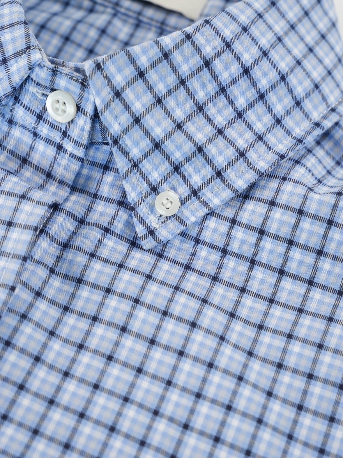 Item ID 8221 Miu Miu -SS25- Plaid Logo embroidered shirt -“40 Tencel blend ” long s