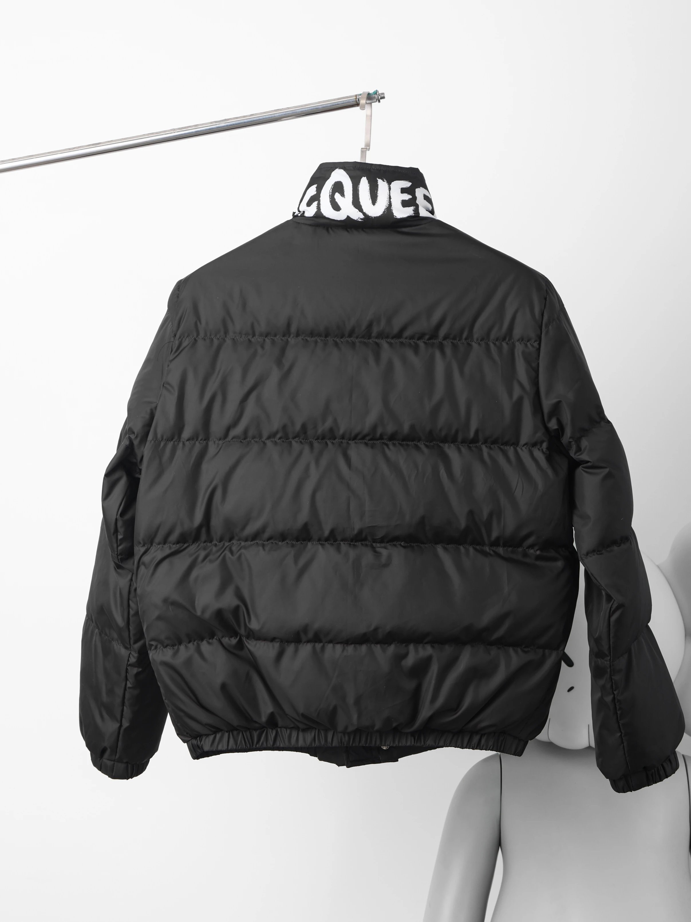 Item ID 8130 McQueen-2023FW - Stand up Down Jacket - Back Collar with Inked Letter