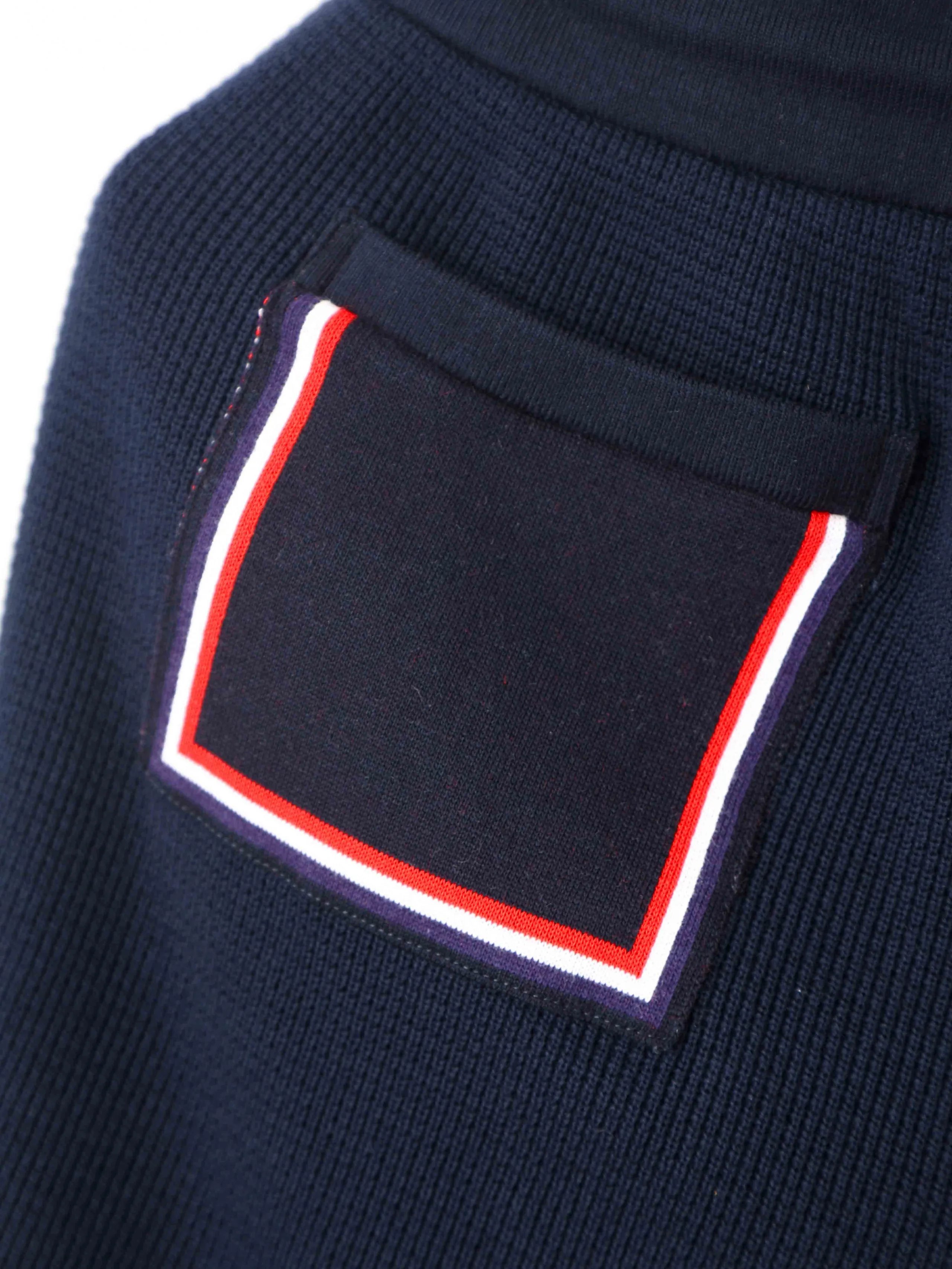 Item ID 8244 THOM-BR0WNE - _Waffle_ TB Shorts - Cotton Texture Casual Shorts - Navy