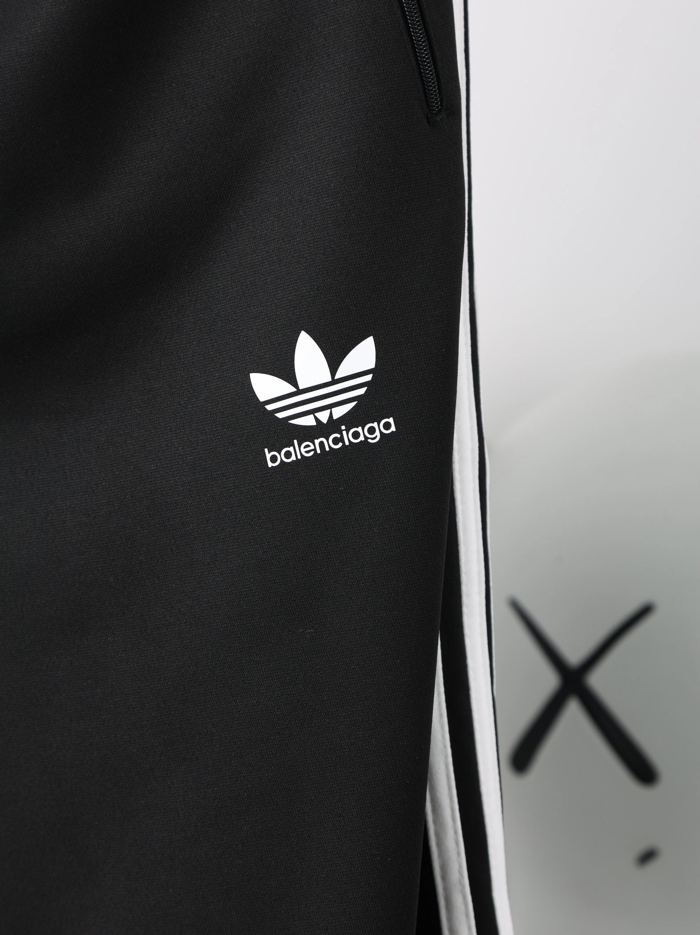 Item ID 8344 Balenci@ga-x-Adid@s- Paris clover joint brand - Sports wide leg trouse