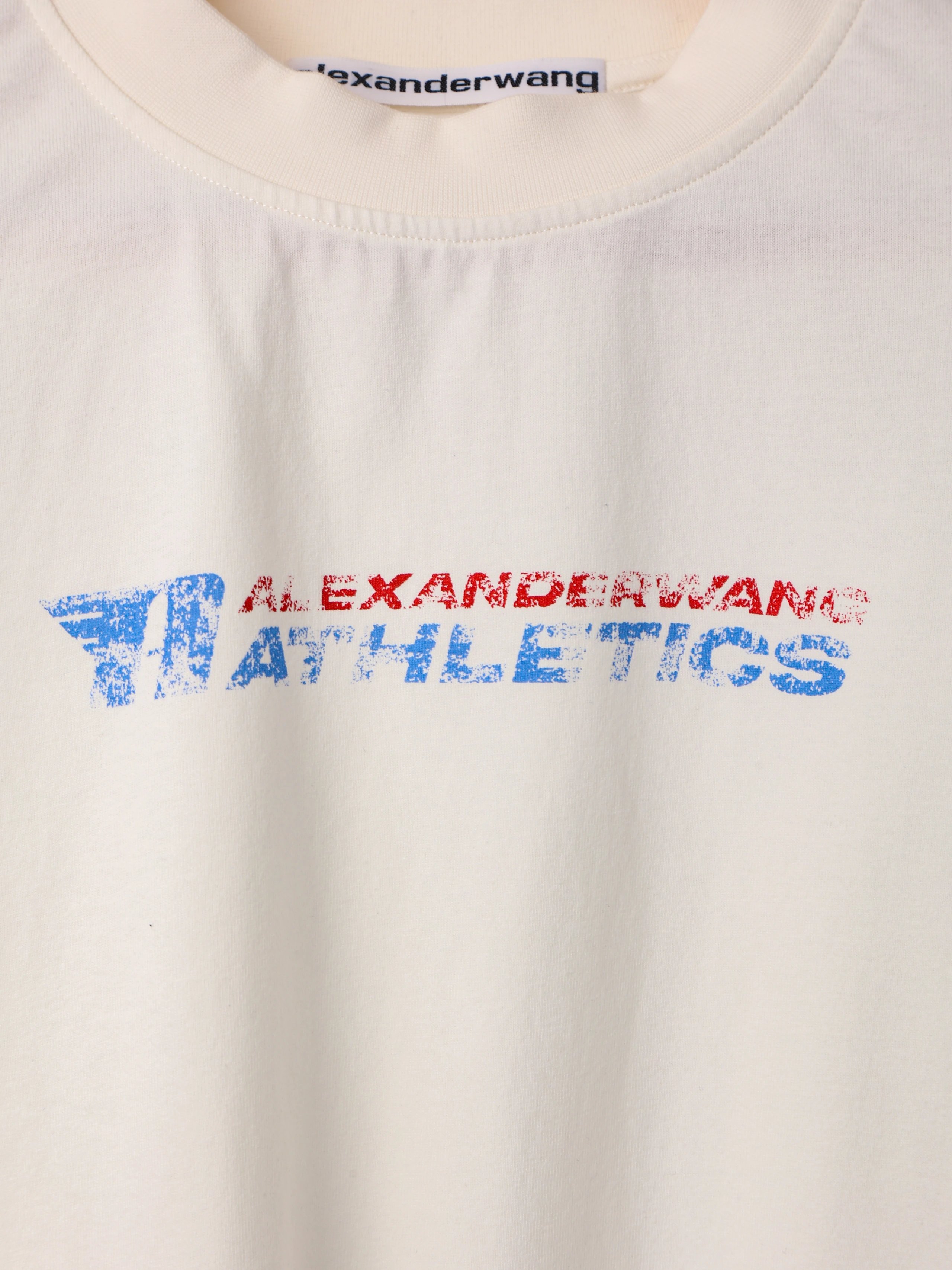 Item ID 8274 Alex@nder-Wang- king alexander -2025ss- Blurred letter print short sle