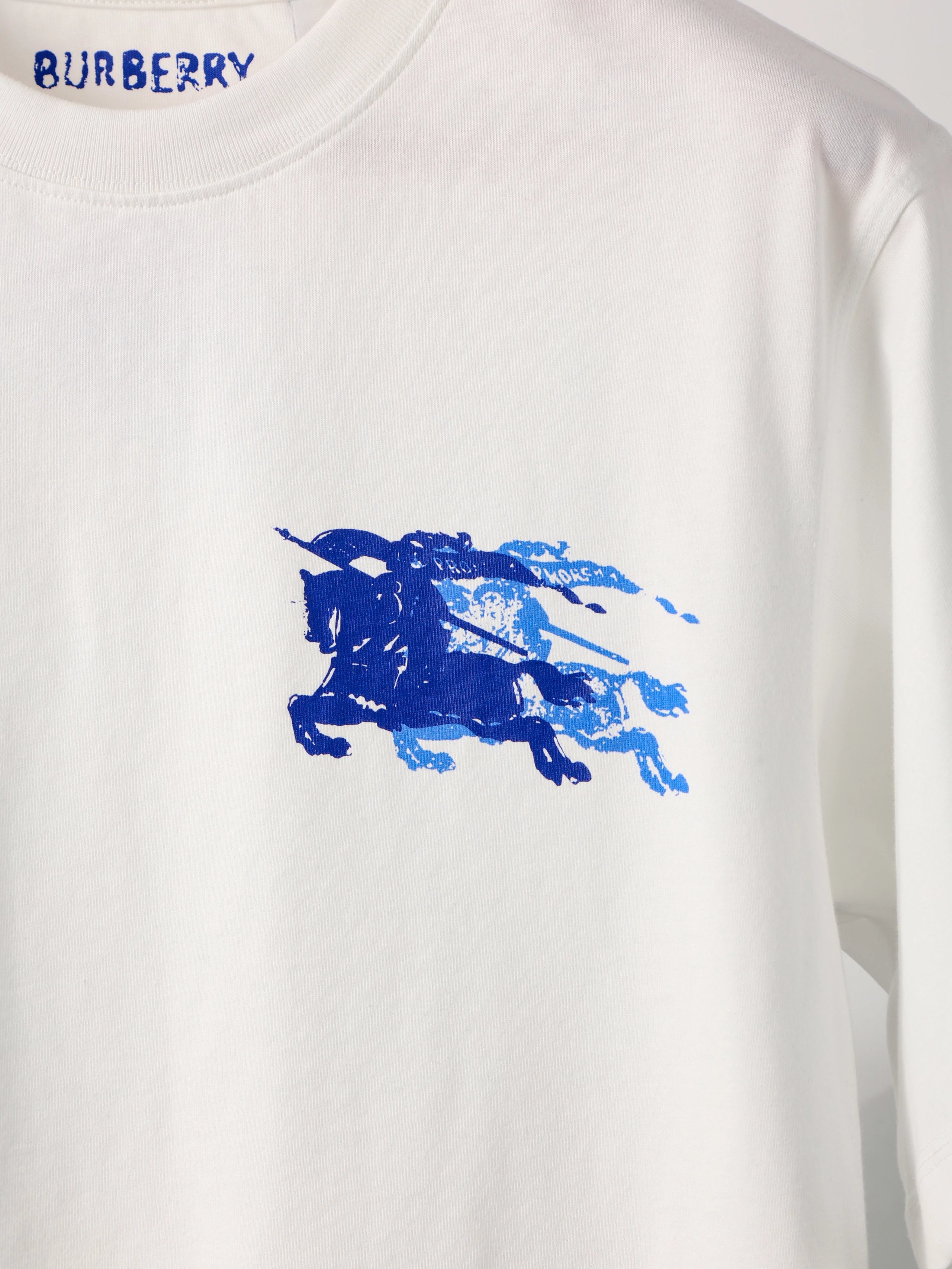 Item ID 8298 Burberr-BBR-2025ss- Shadow Double Blue War Horse Print Short Sleeve -